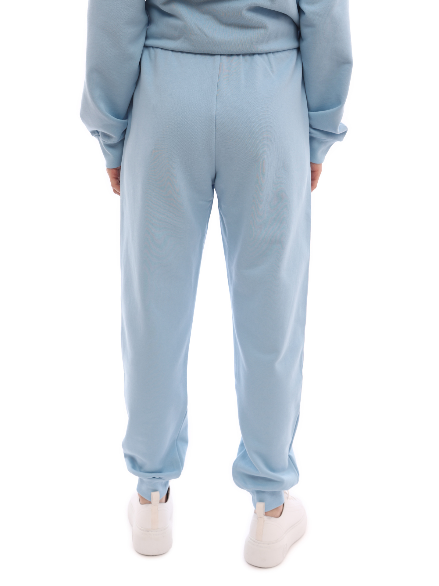 Брюки спортивные Armani Exchange 3LYP75 YJ6UZ 15BL голубые женские с манжетами — купить в интернет-магазине Verdistore