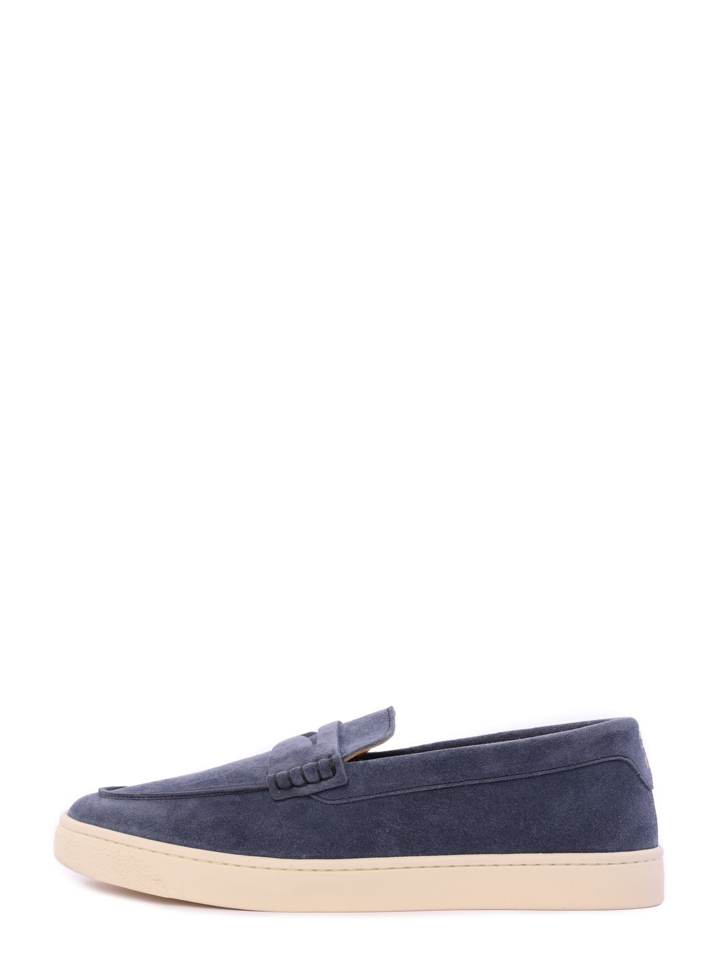 Лоферы Brunello Cucinelli MZUSILN285 C7665 синие мужские из замши — купить в интернет-магазине Verdistore