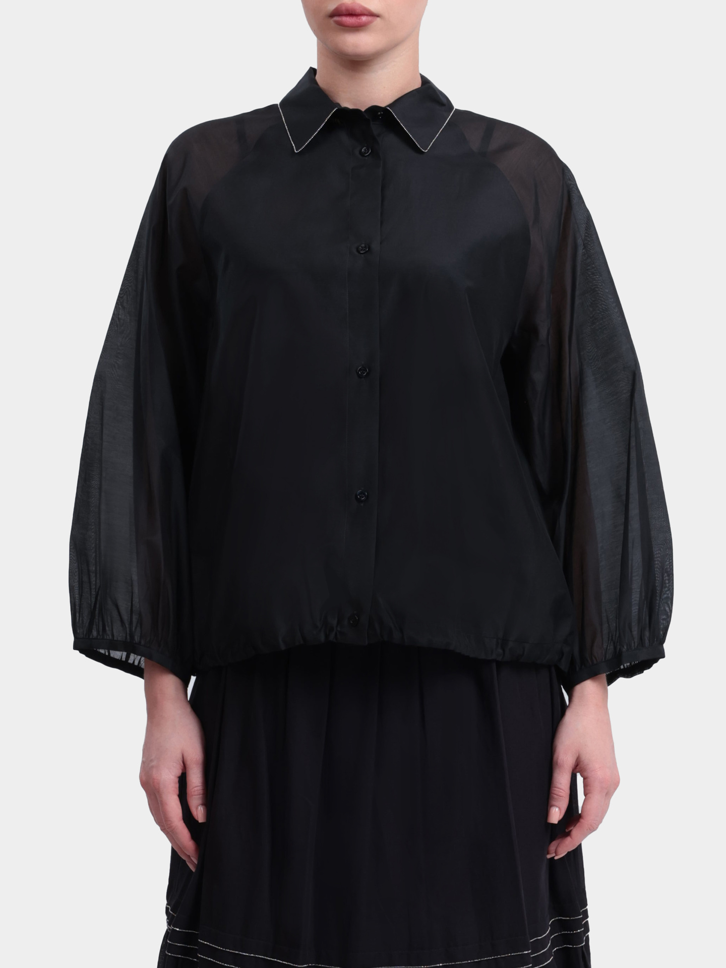 Блуза Peserico S06457 8372 705 черная женская — купить в интернет-магазине Verdistore