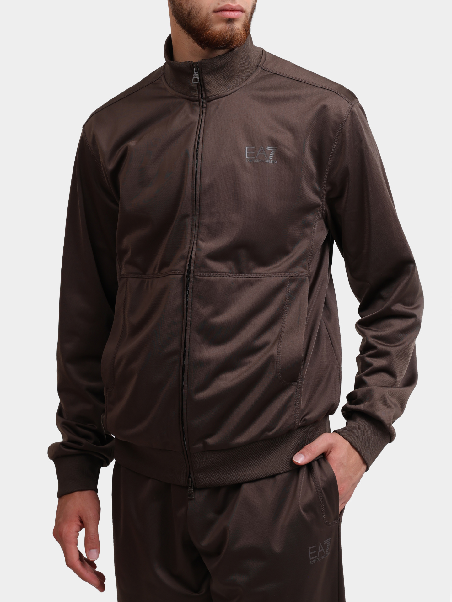 Костюм спортивный EA7 7M000237 AF12449 U6139 коричневый мужской — купить в интернет-магазине Verdistore