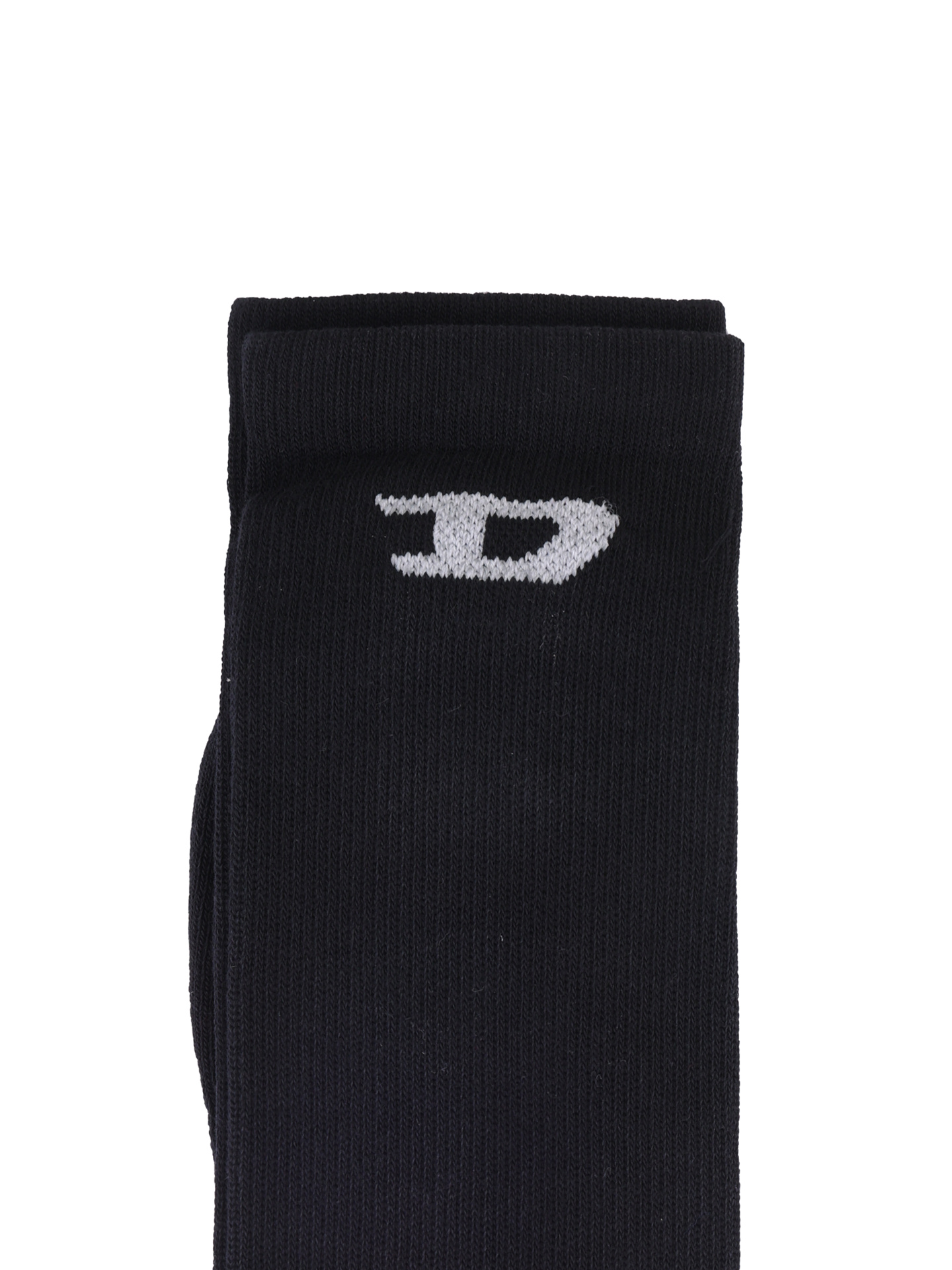 Носки черные из тонкой пряжи с белым логотипом  — купить в интернет-магазине Verdistore
