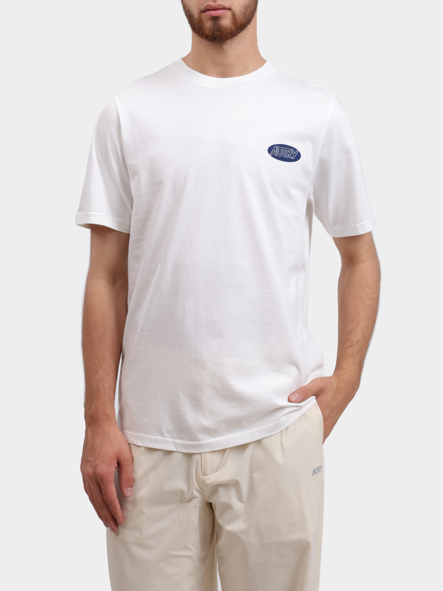 Футболка Autry TSPM-09CW белая мужская с контрастным логотипом — купить в интернет-магазине Verdistore