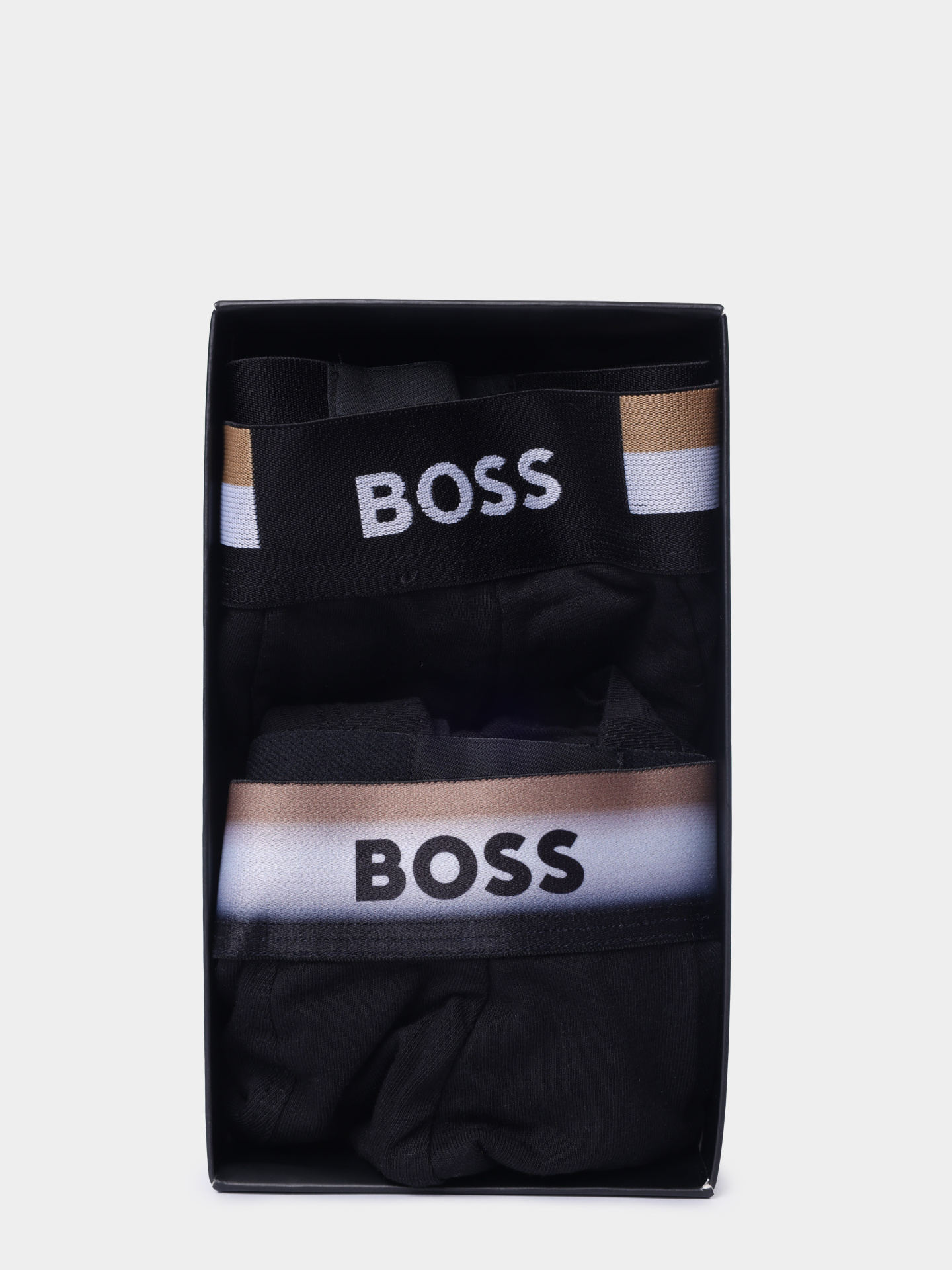 Трусы комплект Boss Black Trunk 2P Gift 10257114 02 50514922 001 из мягкого трикотажа с логотипом на поясе — купить в интернет-магазине Verdistore