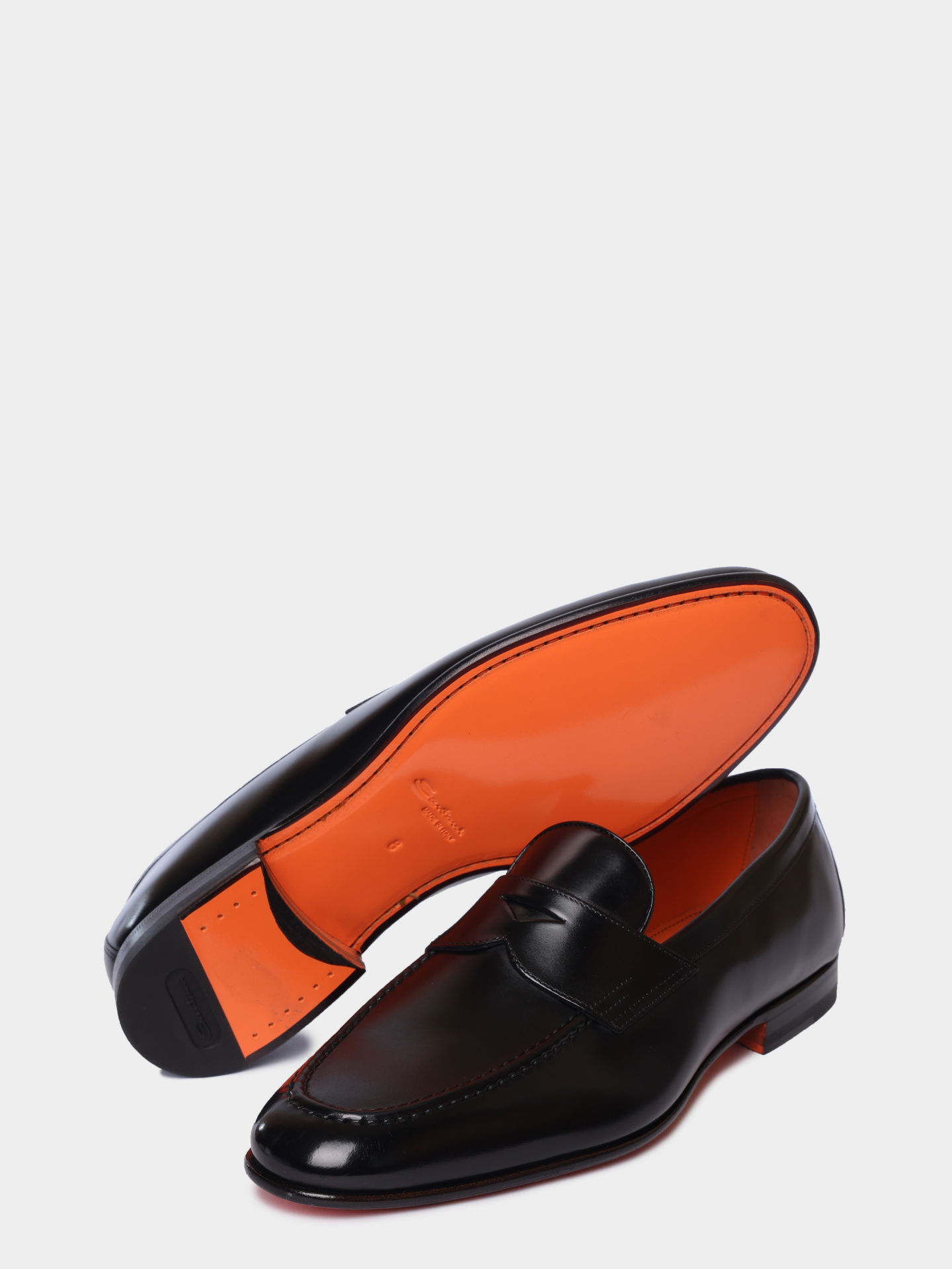 Лоферы Santoni MCNG19044LA3GNTGN01 кожаные мужские — купить в интернет-магазине Verdistore