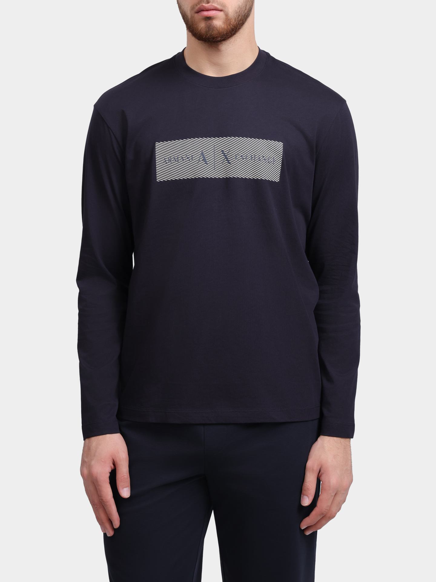 Лонгслив Armani Exchange XM002820 AF10356 UB101 темно-синий мужской — купить в интернет-магазине Verdistore