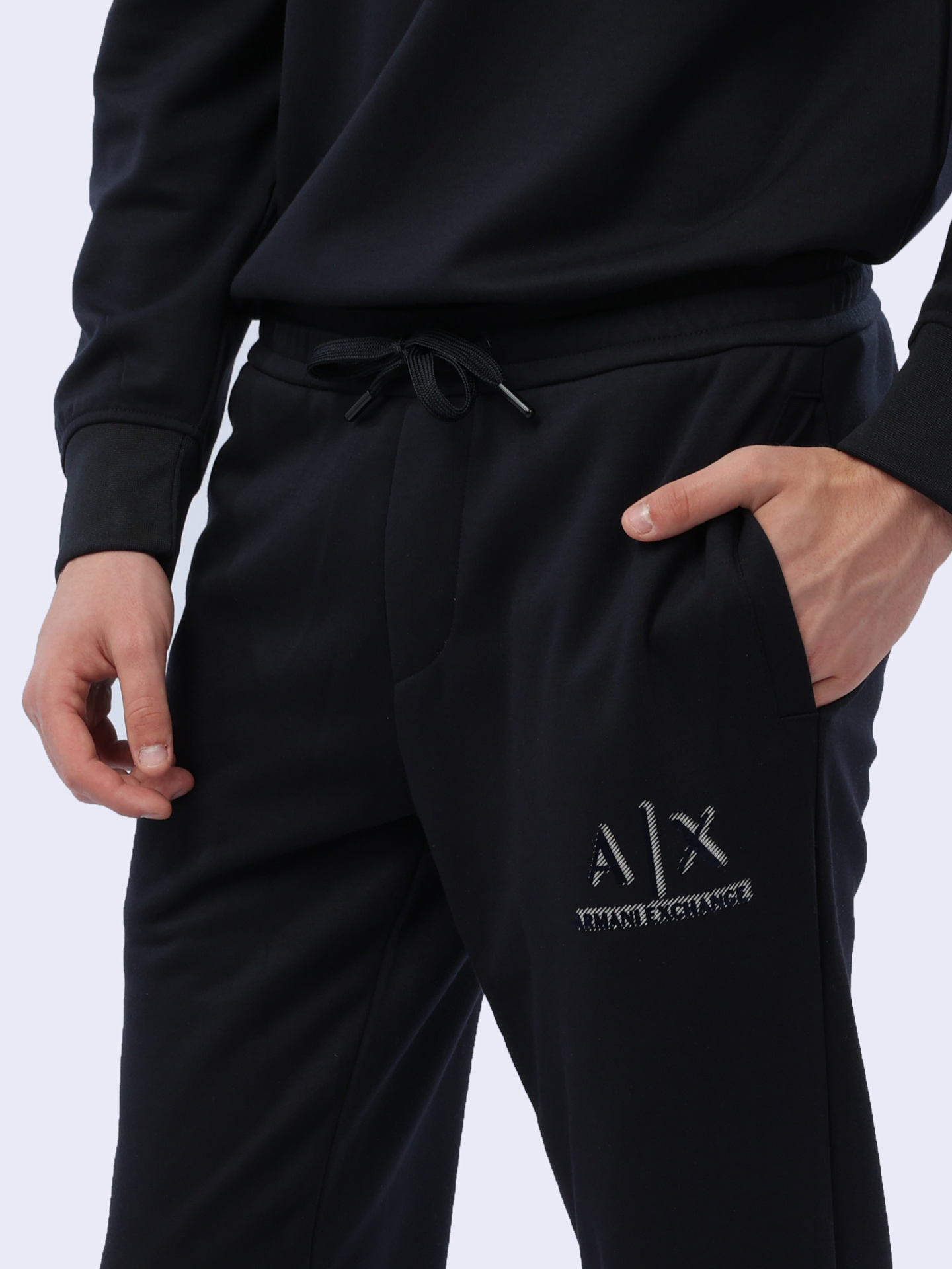 Брюки спортивные Armani Exchange 8NZPSA Z9N1Z 1583 темно-синие мужские — купить в интернет-магазине Verdistore