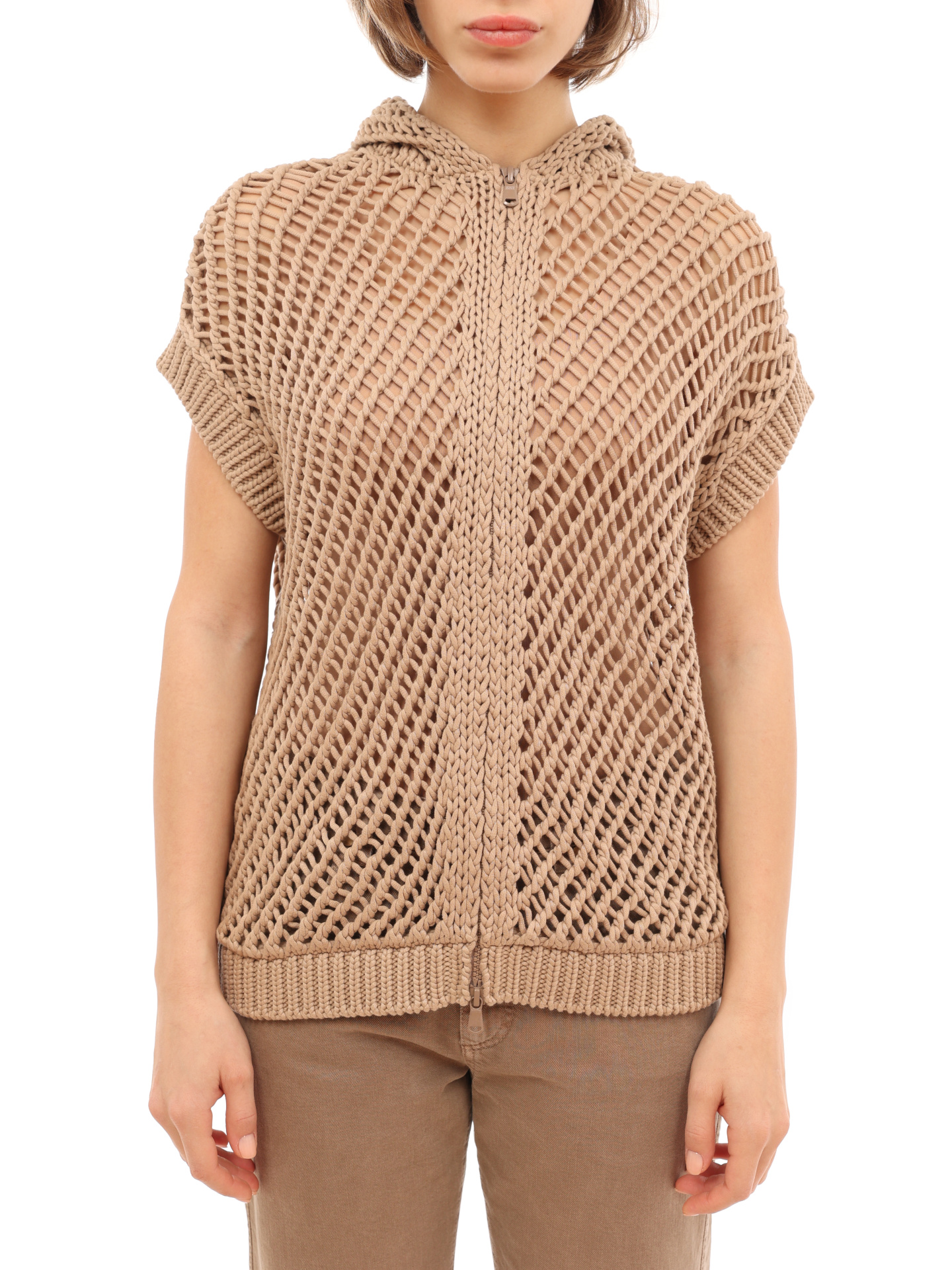 Жилет Brunello Cucinelli M38341716 C2662 бежевый женский — купить в интернет-магазине Verdistore