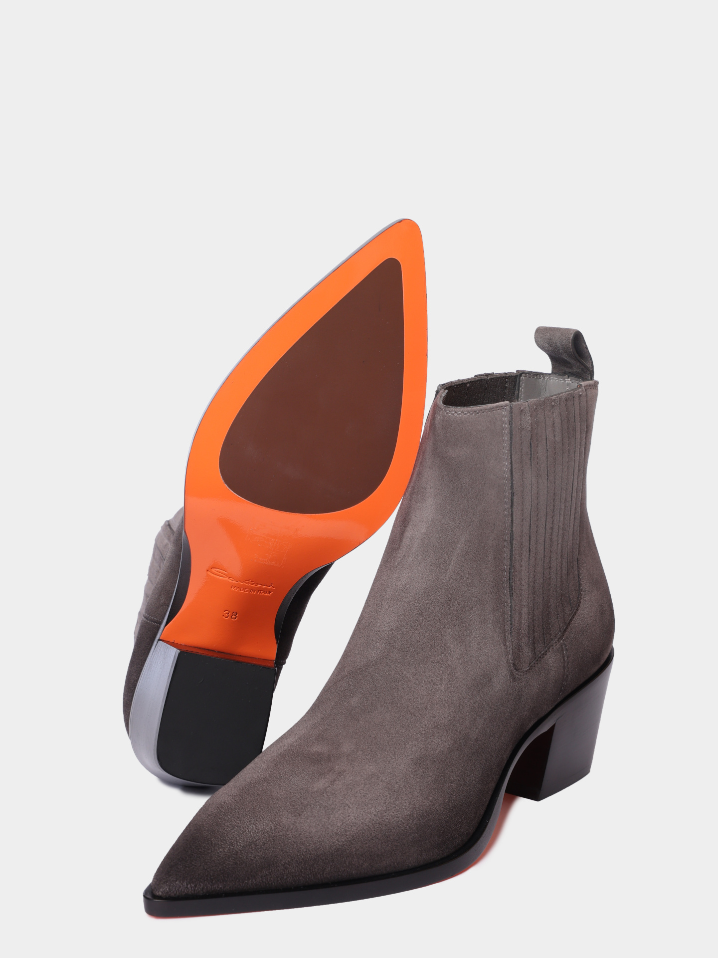 Ботильоны Santoni WTOG71799BJ2NAEAG60 замшевые женские — купить в интернет-магазине Verdistore