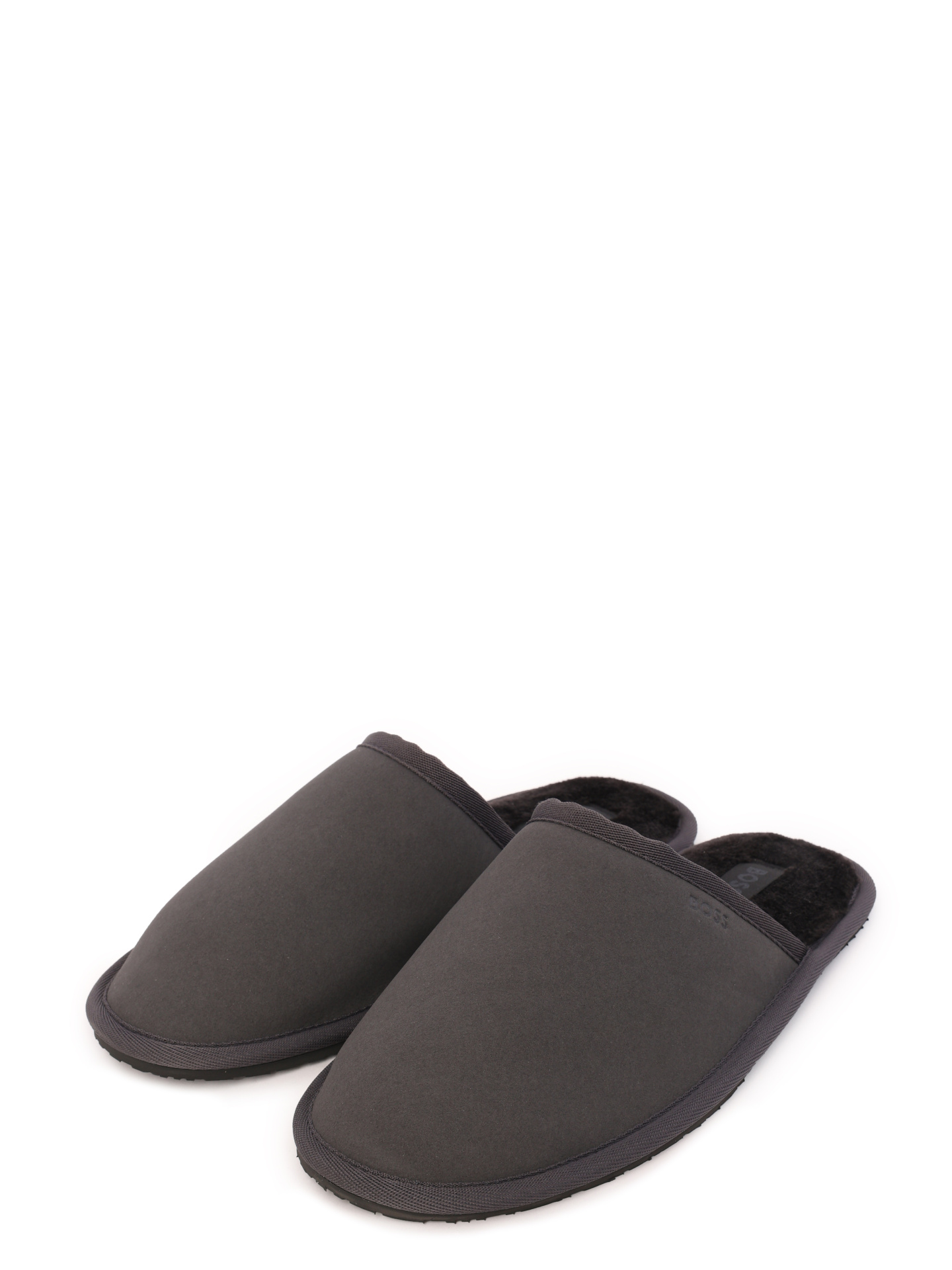 Тапки Boss 50503988 027 серые мужские из текстиля — купить в интернет-магазине Verdistore