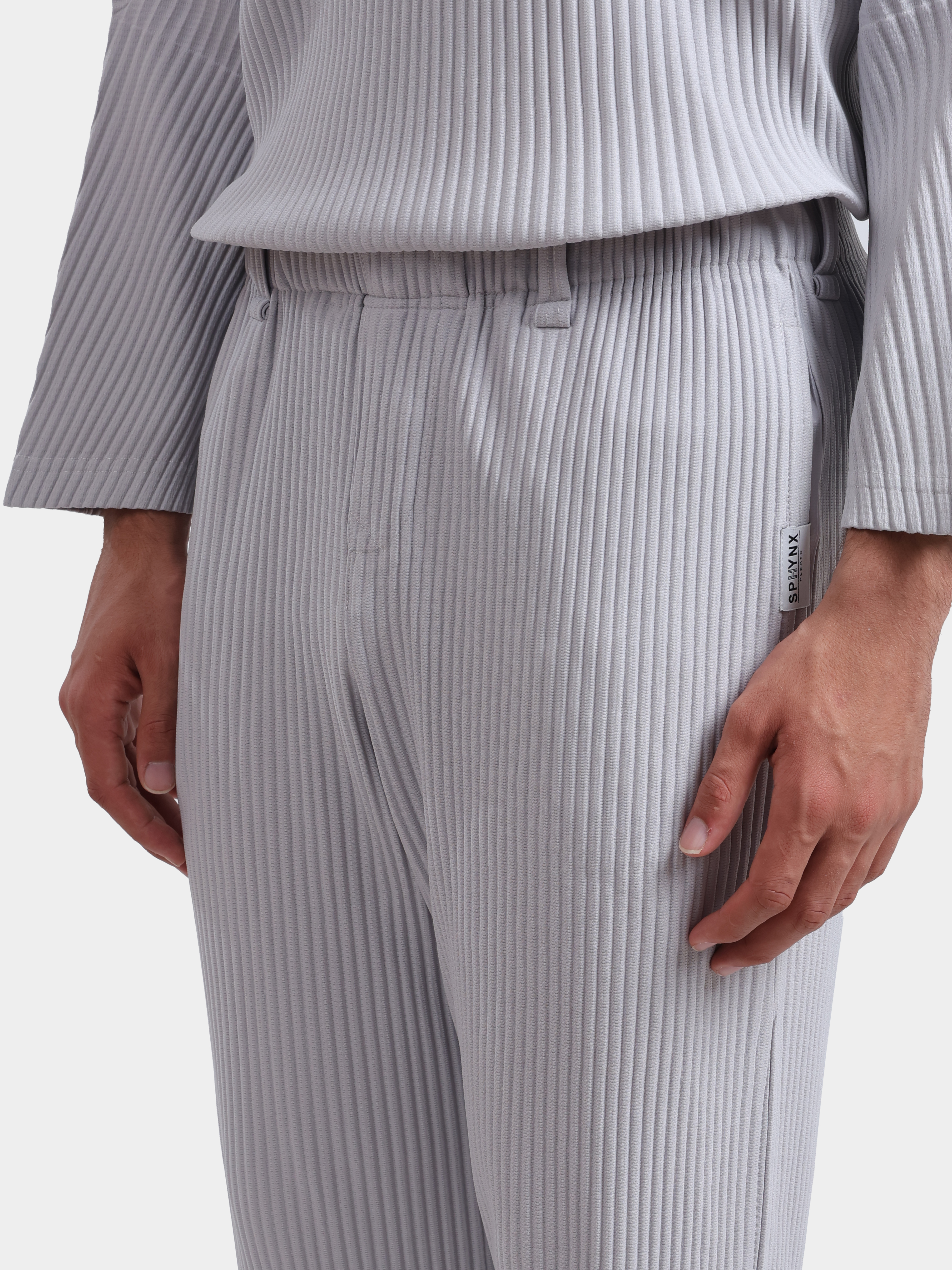 Брюки Sphynx pleats 2647-2 светло-серые мужские прямого кроя — купить в интернет-магазине Verdistore