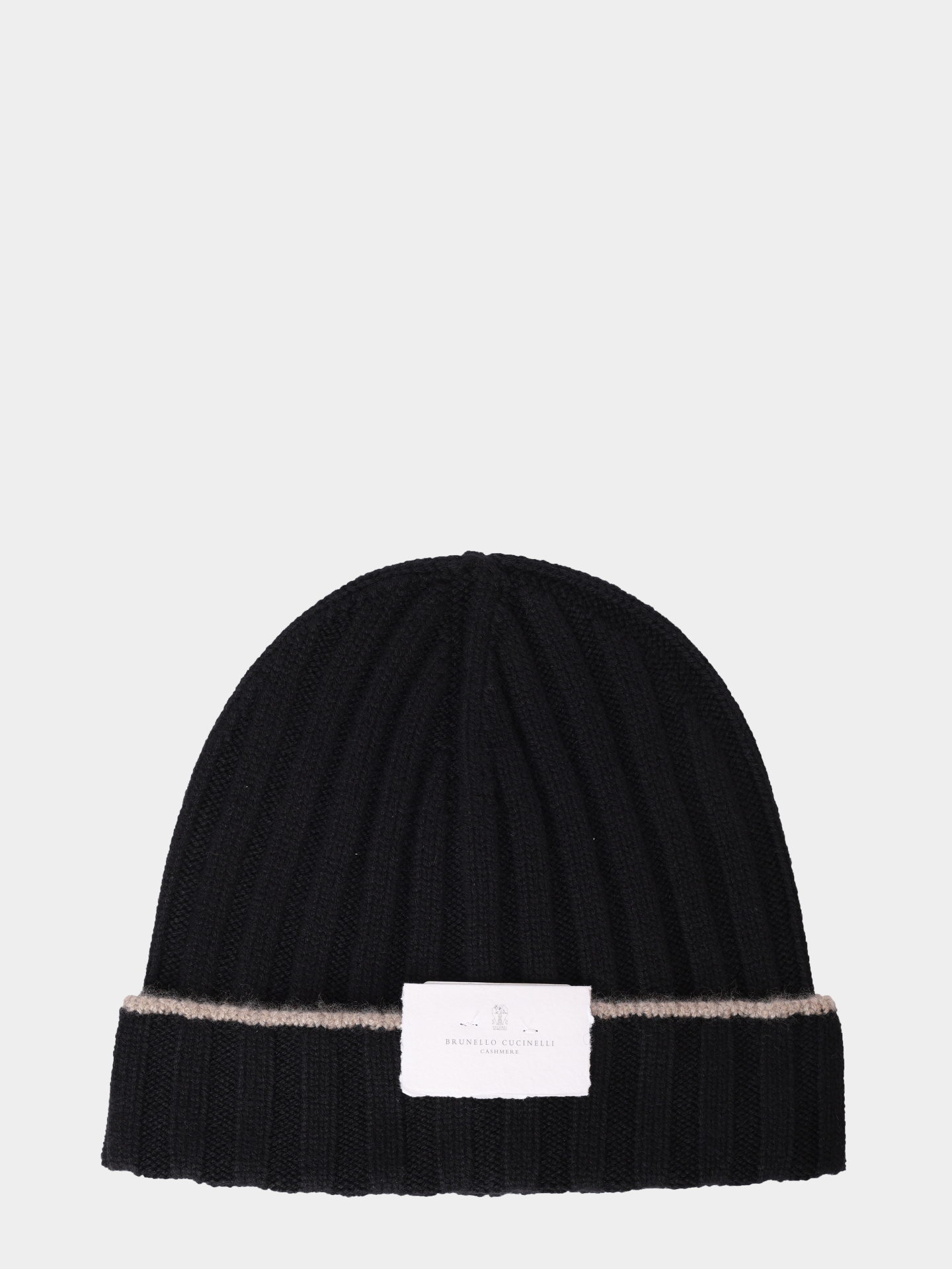 Шапка Brunello Cucinelli M2240900 CB676 черная мужская из кашемира — купить в интернет-магазине Verdistore