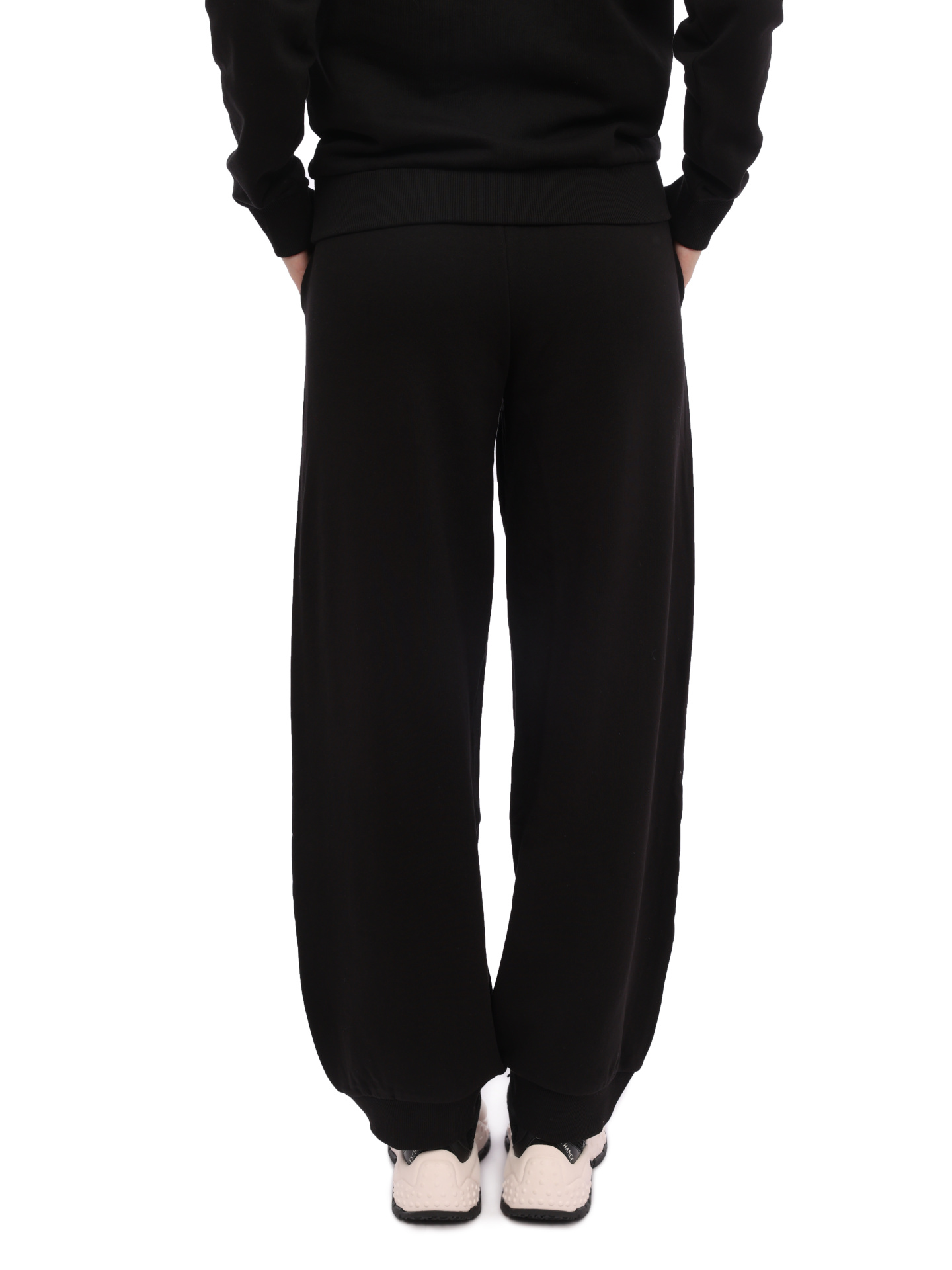 картинка Брюки спортивные Armani Exchange 6RYP72 YJEBZ 1200 черные женские с манжетами от магазина Verdistore