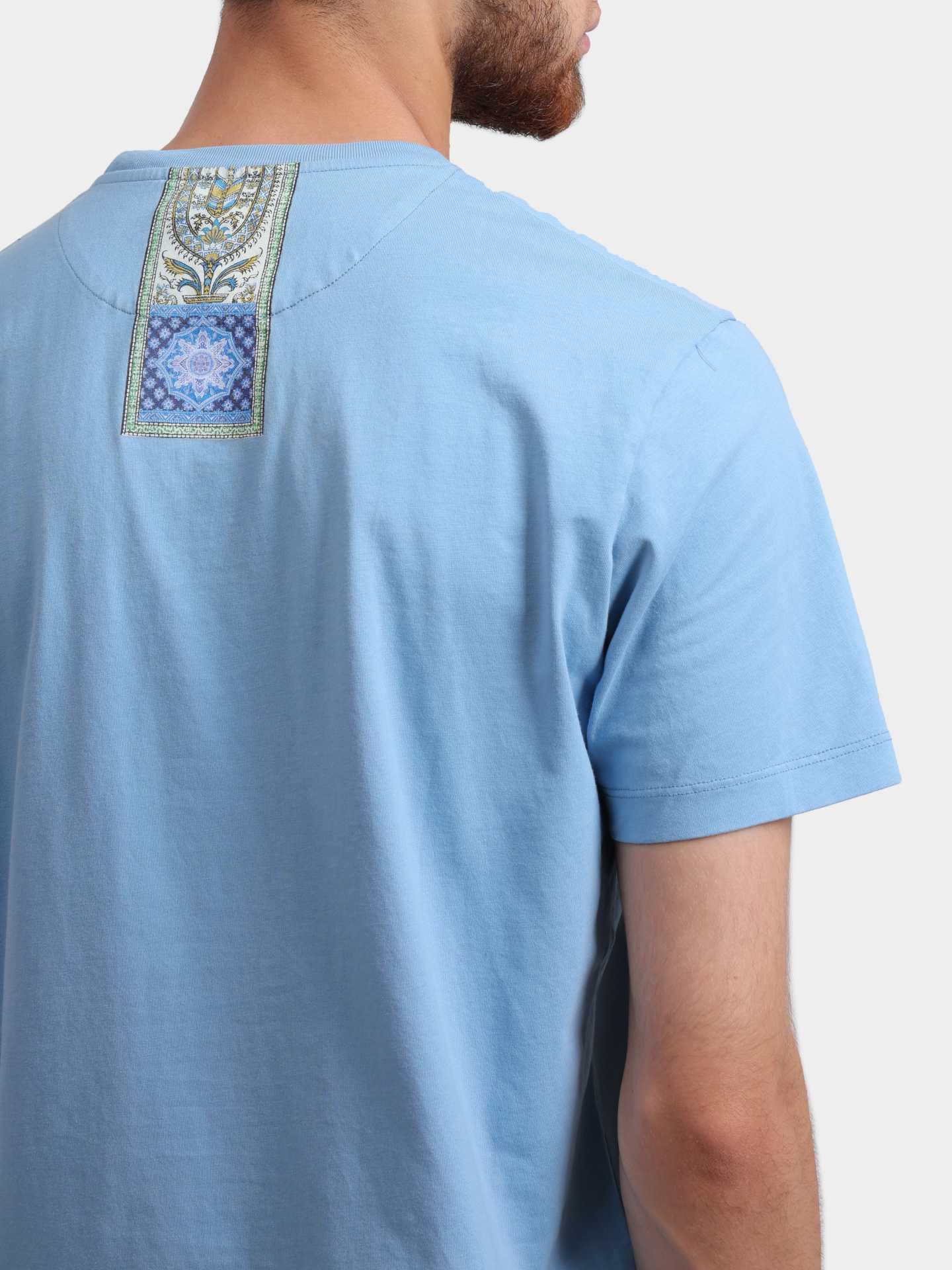 Футболка MRMA0002 AK699 B3911 голубая мужская хлопковая — купить в интернет-магазине Verdistore