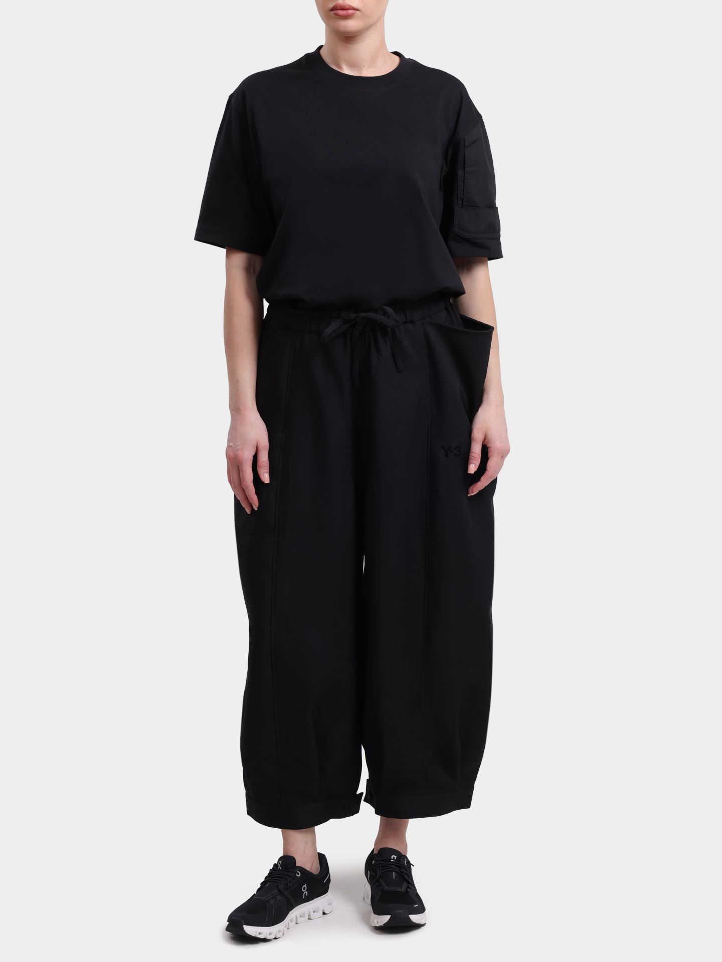 Брюки Y-3 KH0474 BLACK черные женские на кулиске — купить в интернет-магазине Verdistore
