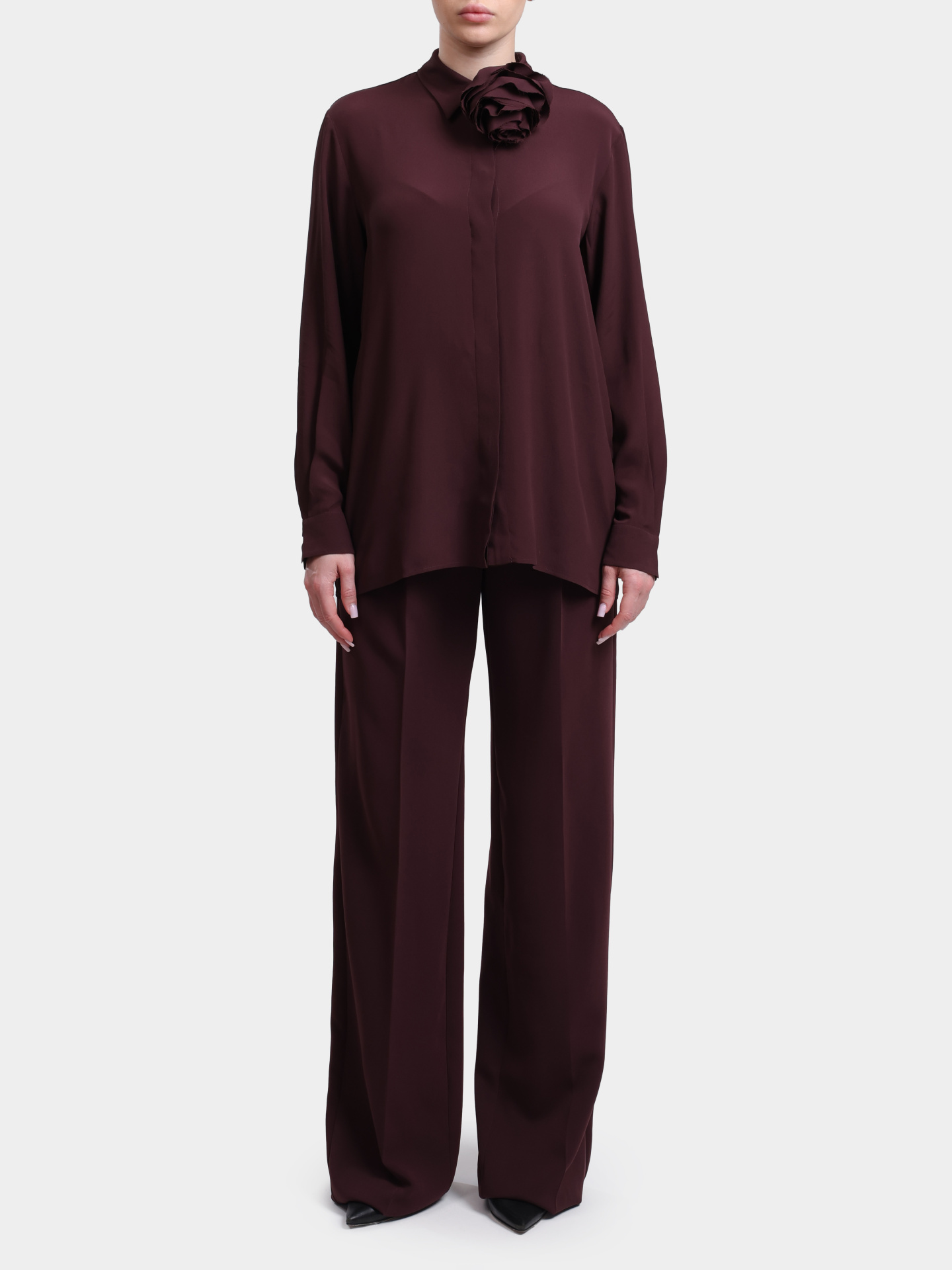 Рубашка MARELLA MLLCALCA 007 бордовая женская — купить в интернет-магазине Verdistore