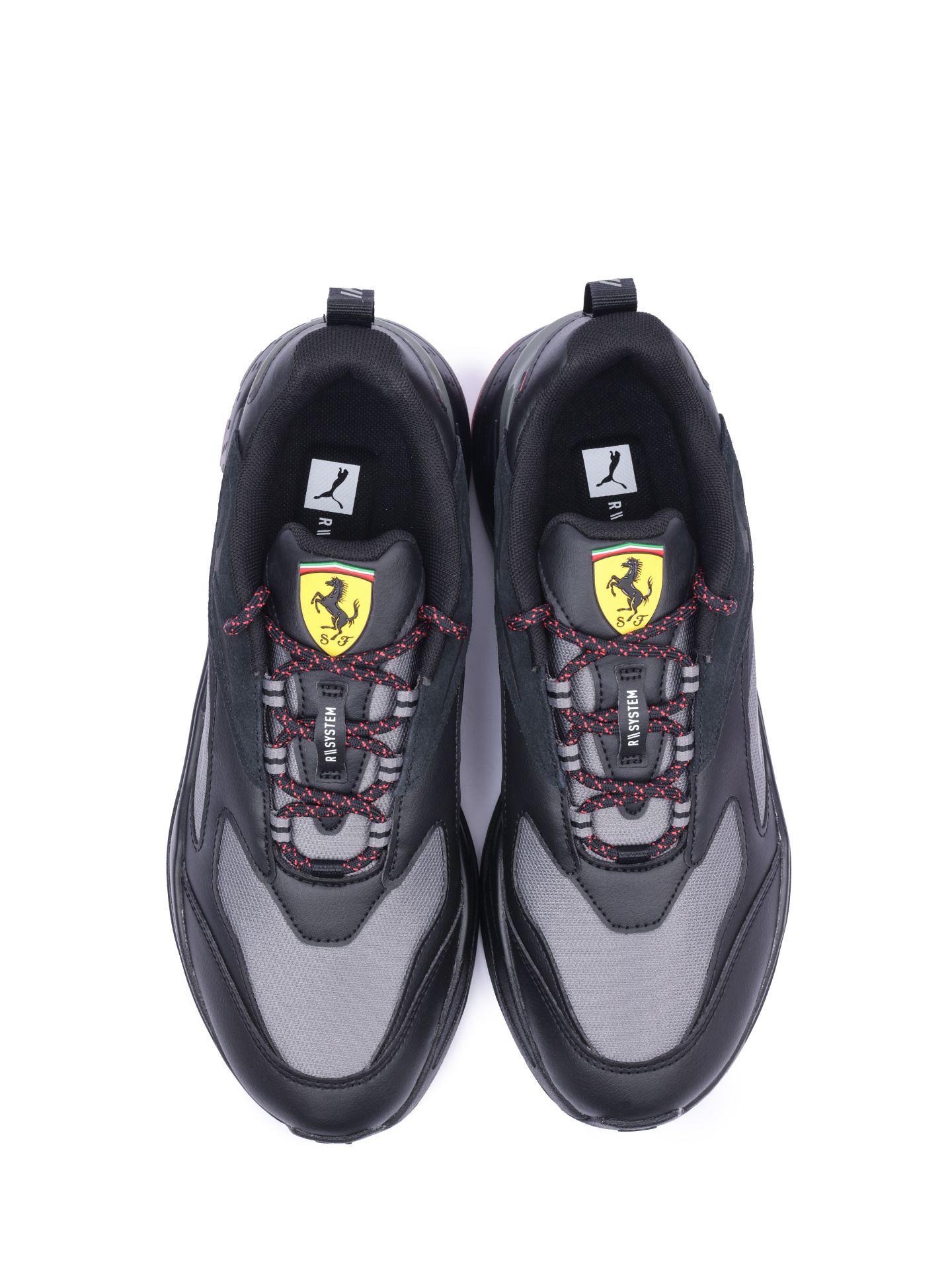 Кроссовки Puma x Ferrari черные с кожаными вставками — купить в интернет-магазине Verdistore