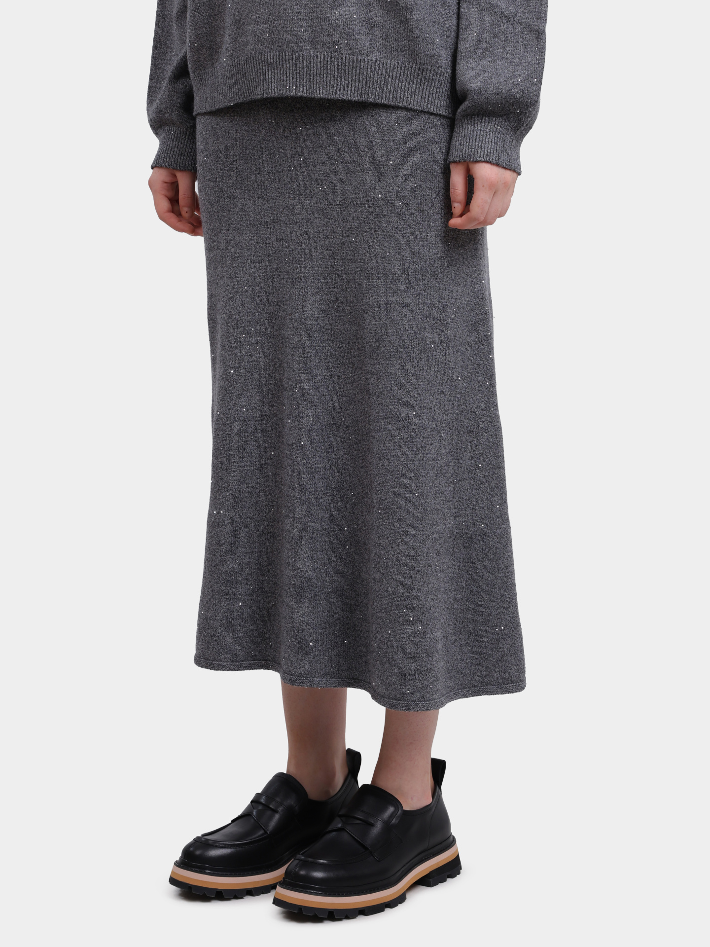 Юбка Liu-Jo MF5295 MA27R 04485 серая женская с пайетками  — купить в интернет-магазине Verdistore