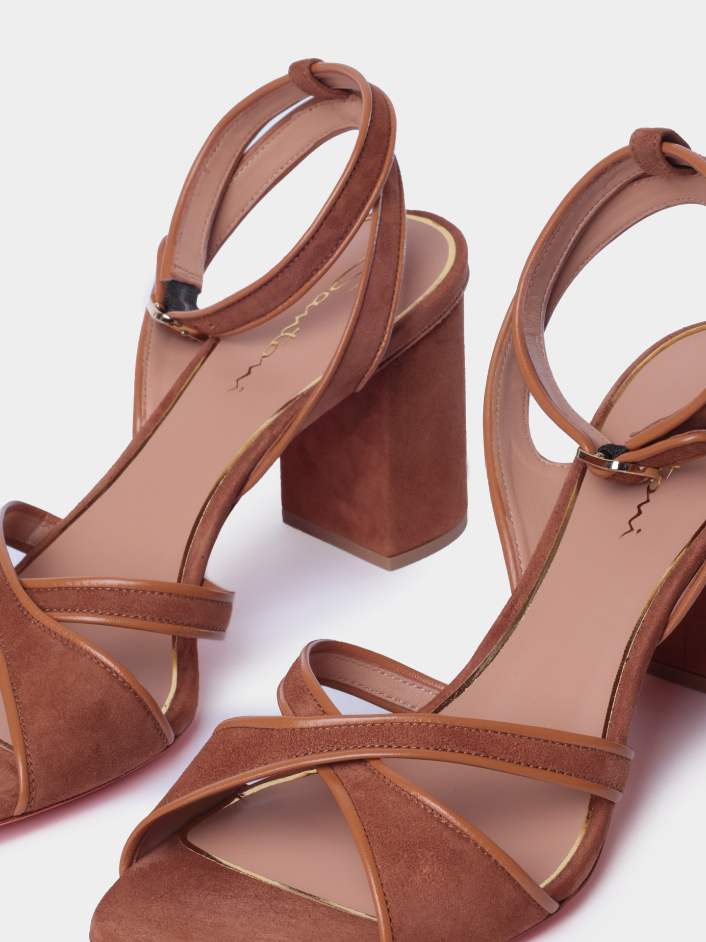 Босоножки Santoni WHWG72176HA2NUGCC44 замшевые женские — купить в интернет-магазине Verdistore