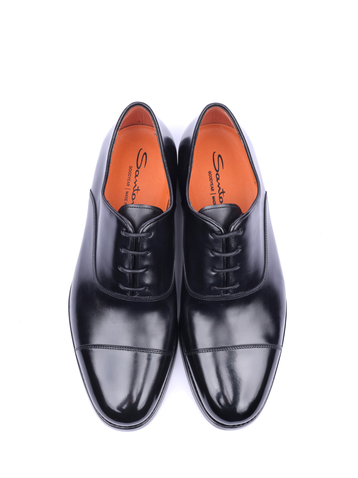 Оксфорды из гладкой прочной черной кожи  — купить в интернет-магазине Verdistore