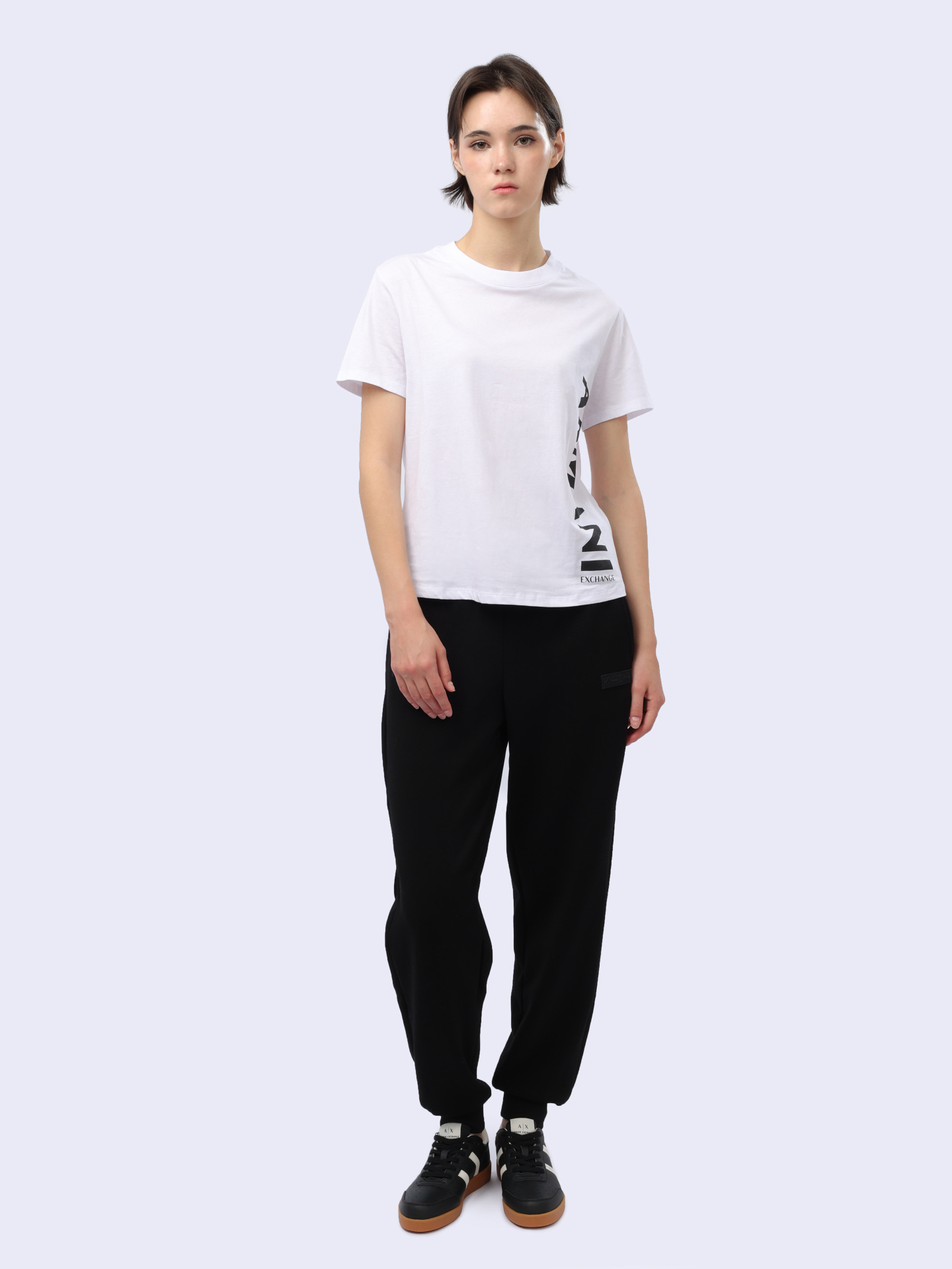 Футболка Armani Exchange 3DYT12 YJG3Z 1000 белая женская из хлопка — купить в интернет-магазине Verdistore