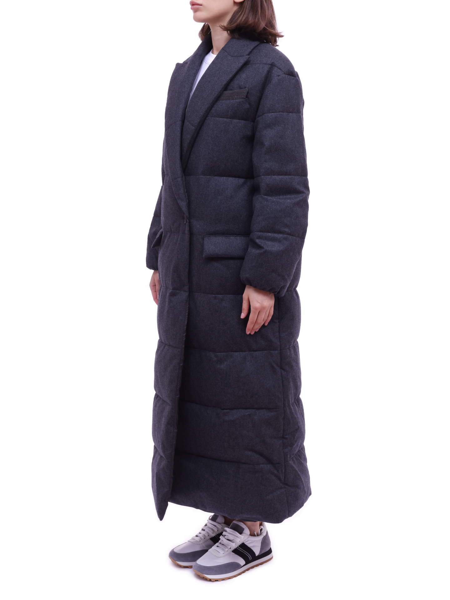 Пальто Brunello Cucinelli MT2269388 C004 пуховое женское — купить в интернет-магазине Verdistore