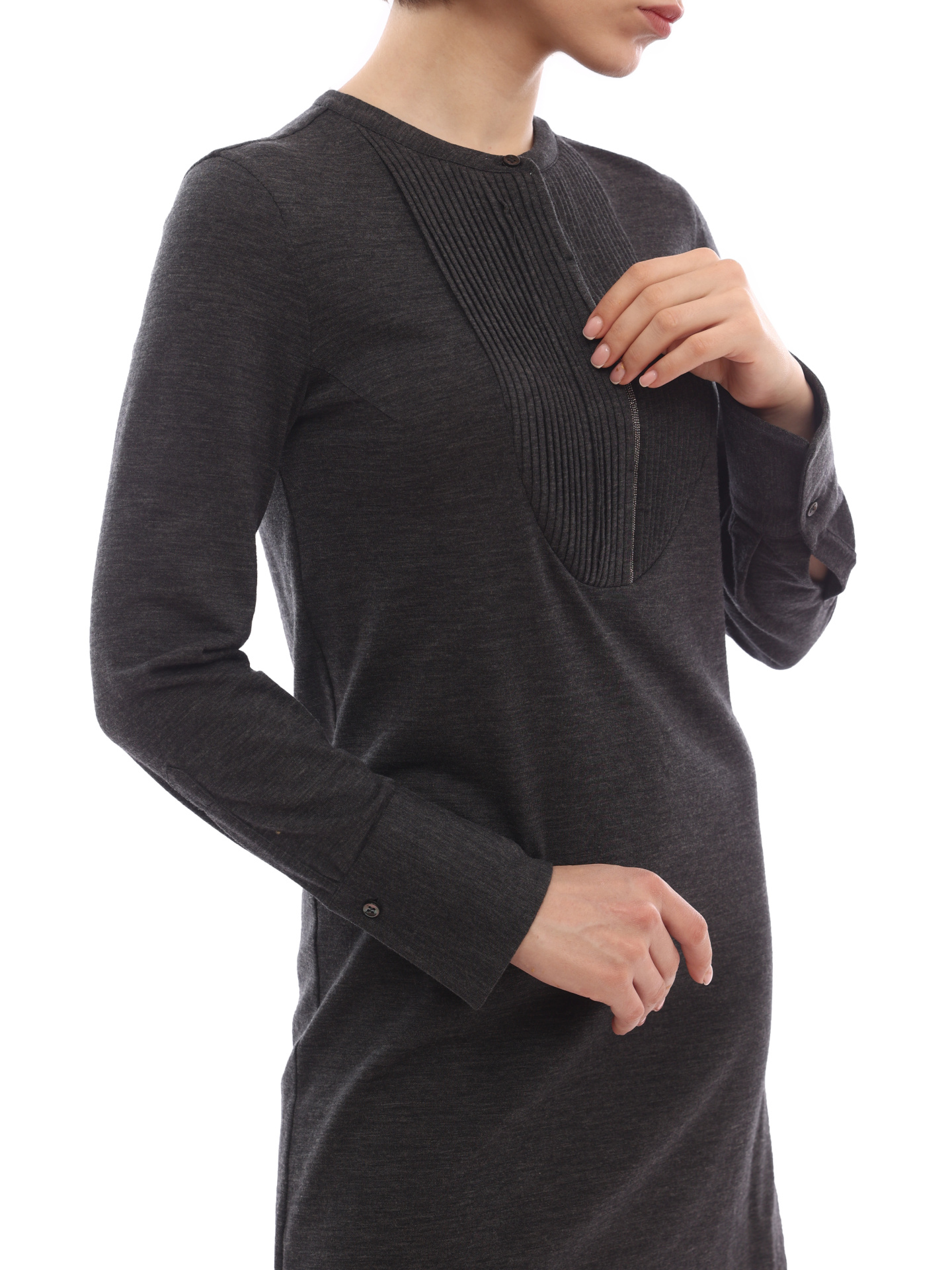 Платье Brunello Cucinelli MR905A59D1 серое женское — купить в интернет-магазине Verdistore