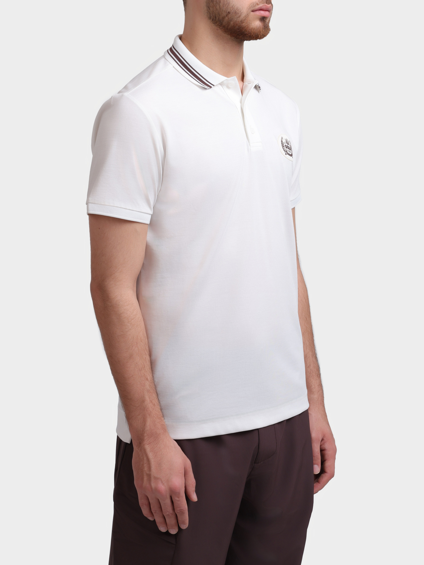 Поло EA7 7M000053 AF13918 U0005 белое мужское — купить в интернет-магазине Verdistore