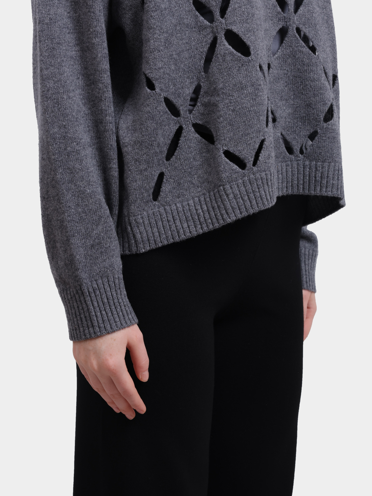 Свитер Liu-Jo MF5039 MS009 02050 серый женский из шерсти — купить в интернет-магазине Verdistore