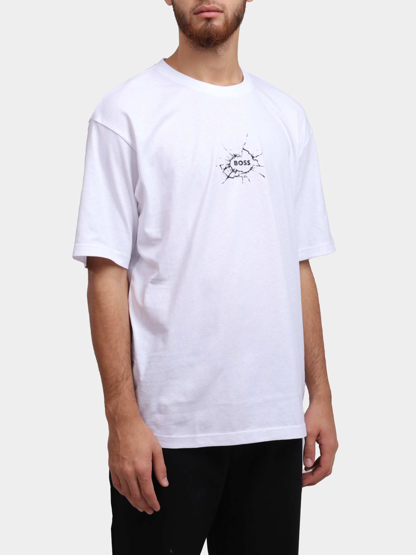 Футболка Boss 50546370 100 хлопковая мужская с логотипом — купить в интернет-магазине Verdistore