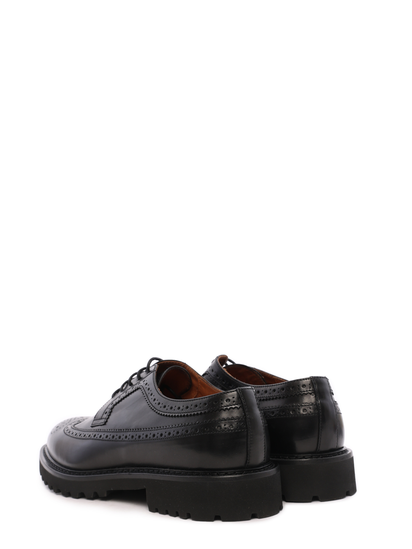 Дерби 1270 F010 Nero кожаные гладкие с каблуком на изогнутой подошве — купить в интернет-магазине Verdistore