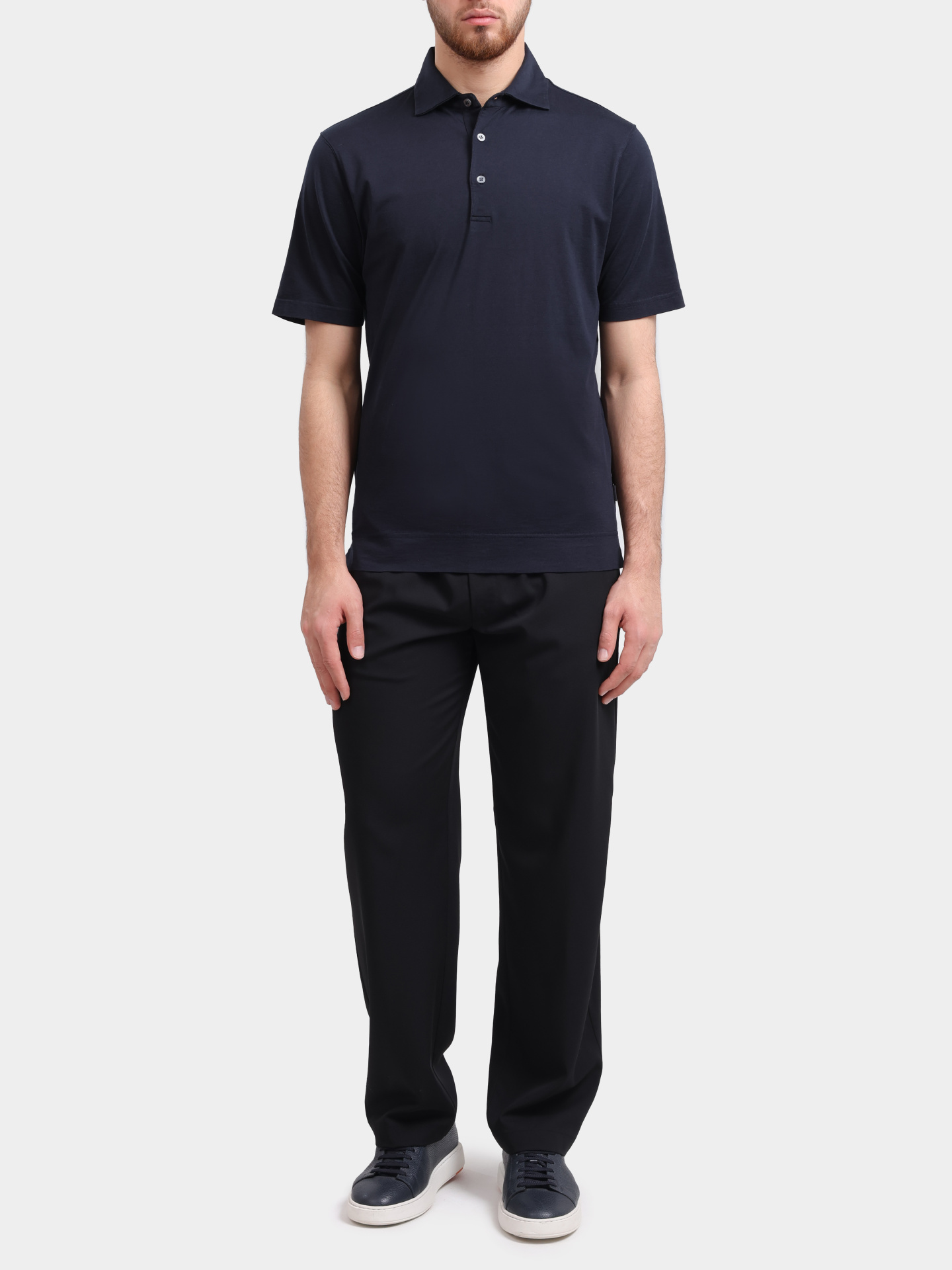 Поло Lardini CNLPMC99 CN6405 темно-синее мужское — купить в интернет-магазине Verdistore