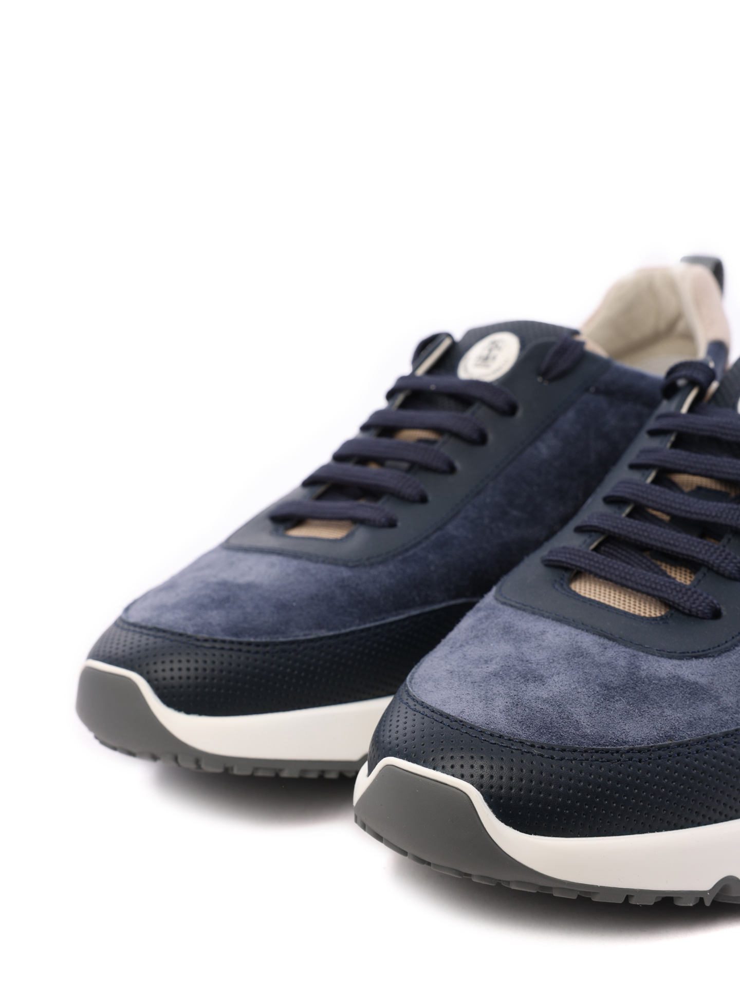 Кроссовки Brunello Cucinelli MZUSNH0278 CEB29 комбинированные мужские с перфорацией — купить в интернет-магазине Verdistore