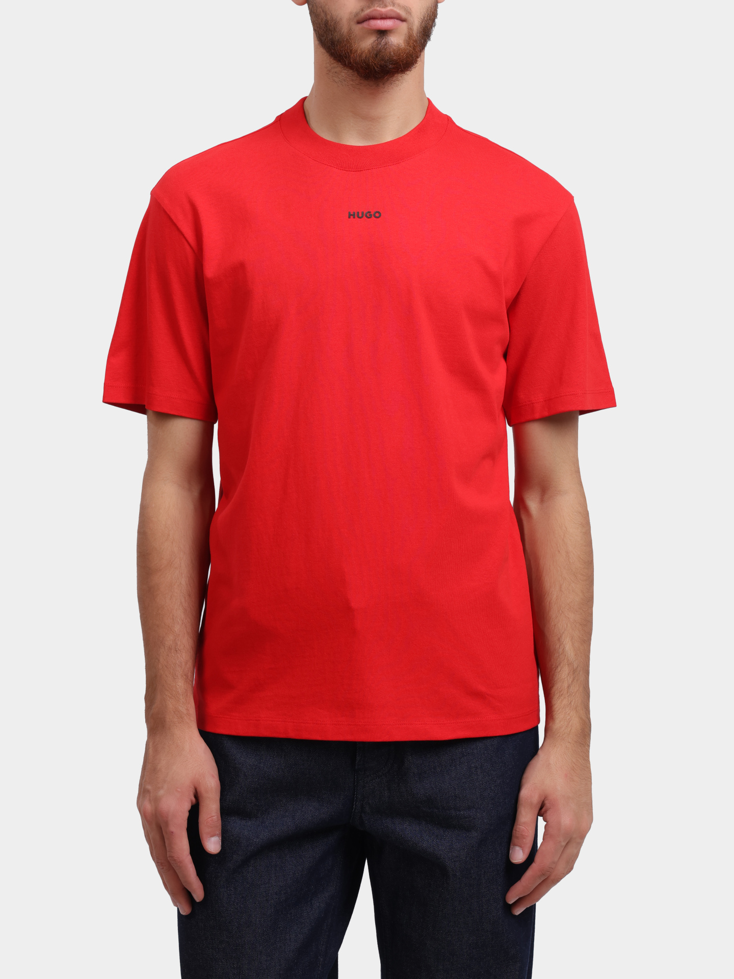 Футболка Hugo 50488330 693 красная мужская с логотипом — купить в интернет-магазине Verdistore