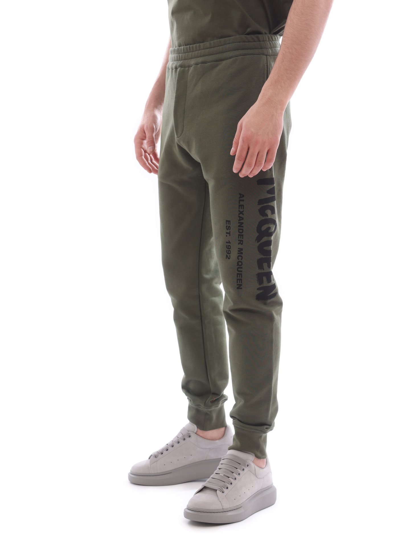 Брюки Alexander McQueen 688714 QSZ81 0904 хаки мужские — купить в интернет-магазине Verdistore