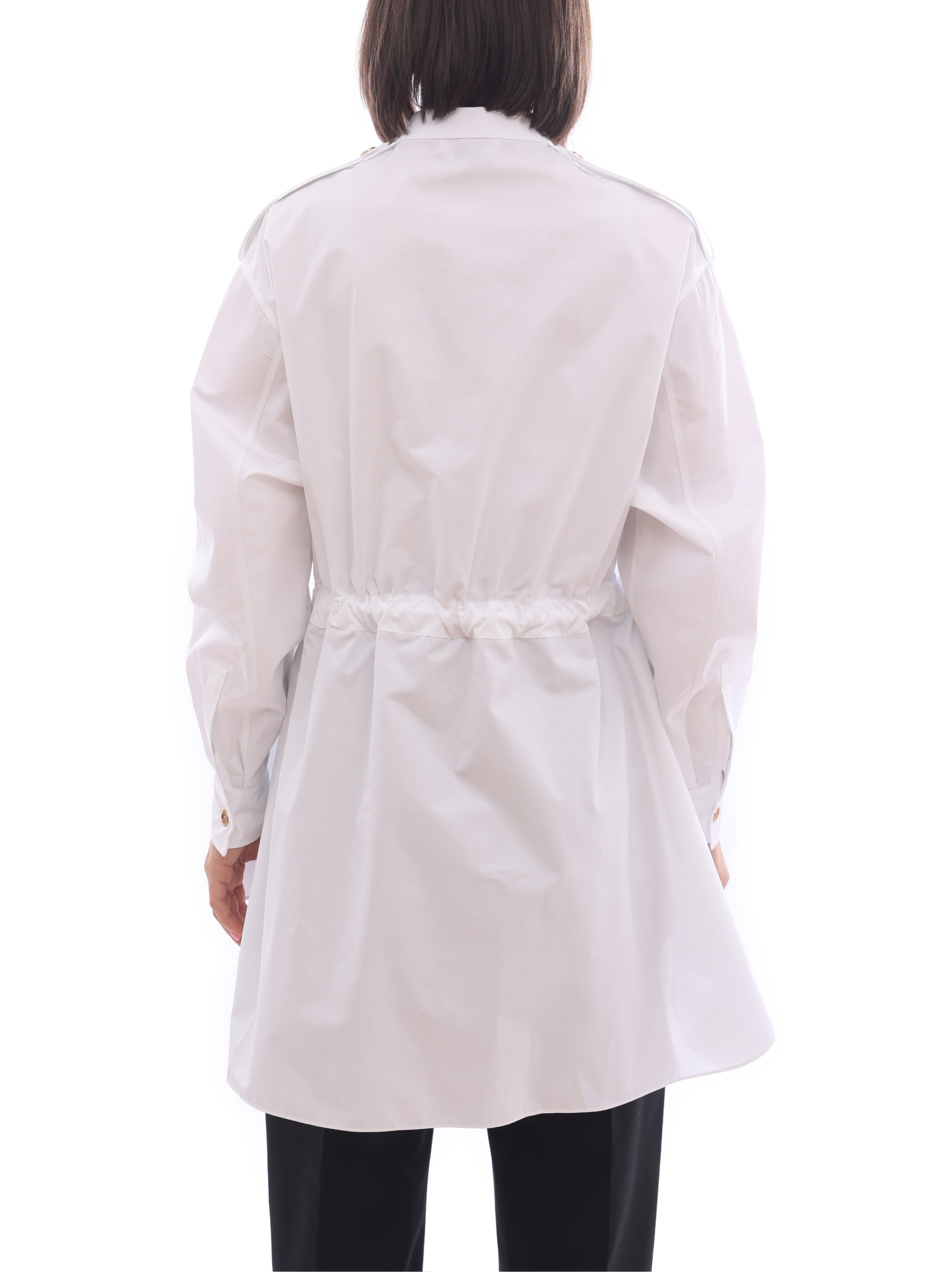 Блуза Alexander McQueen 686743-QAAAY 9000 белая женская из хлопка — купить в интернет-магазине Verdistore