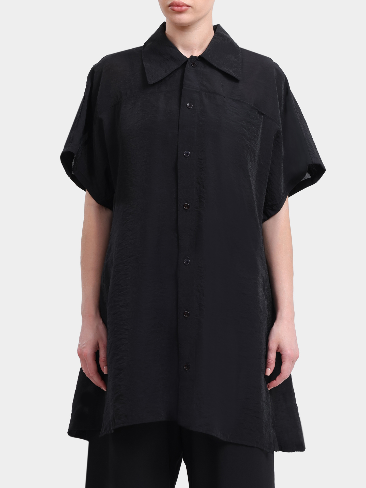 Рубашка Y-3 KG0256 BLACK асимметричная женская — купить в интернет-магазине Verdistore