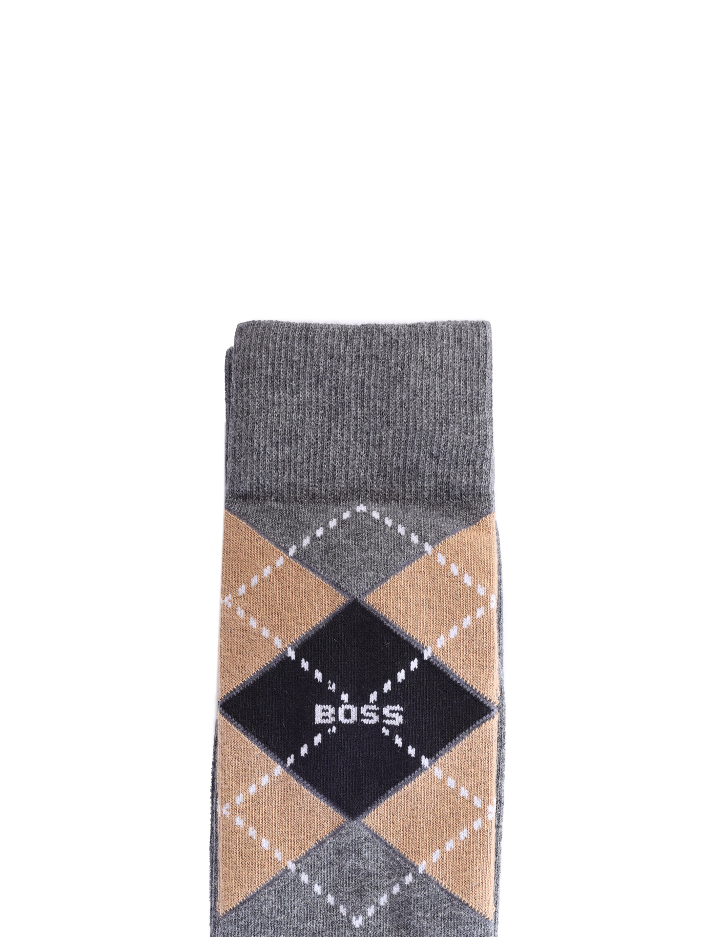 Носки Boss 50478352 032 серые мужские с клеткой-аргайл — купить в интернет-магазине Verdistore