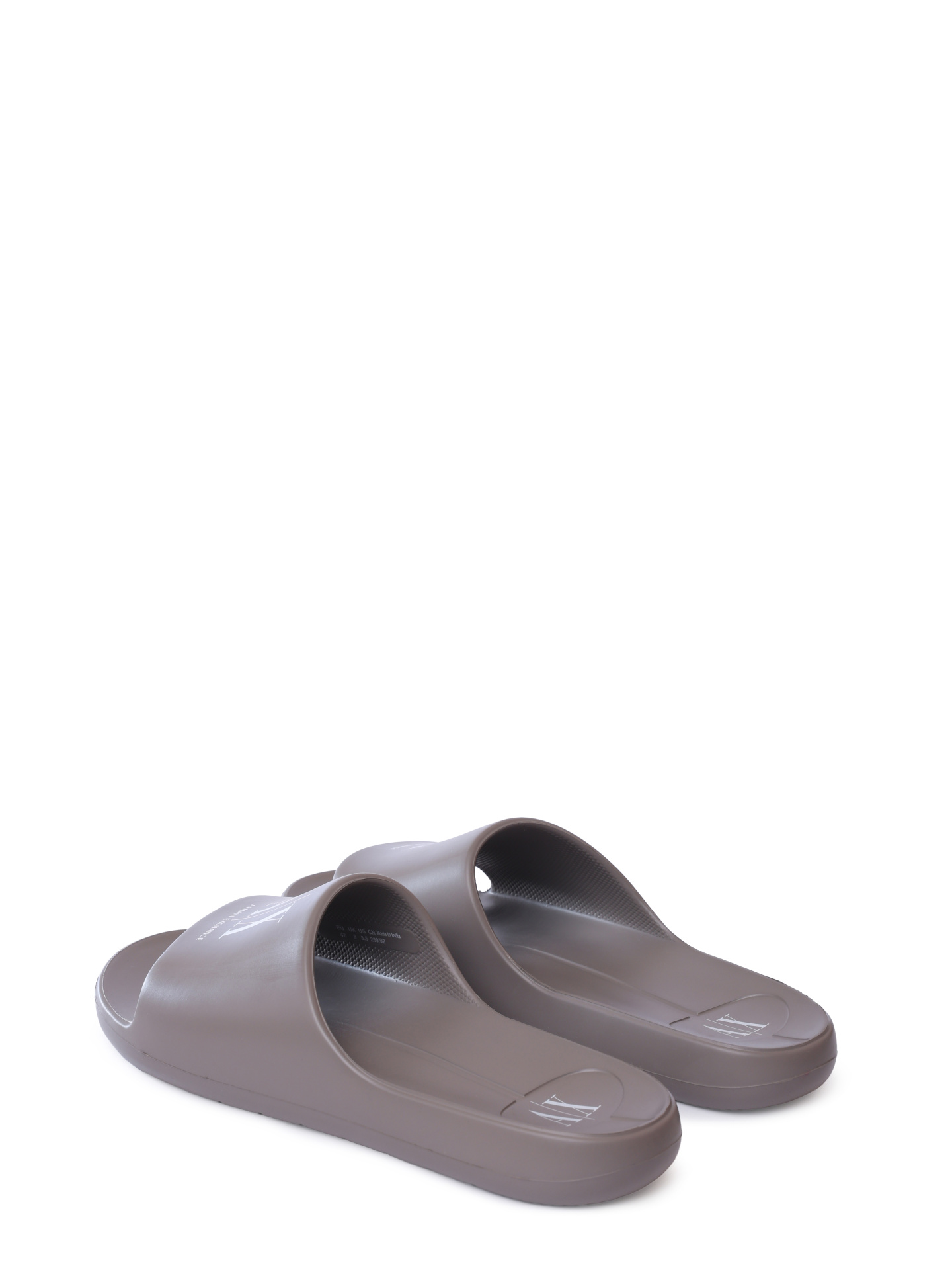 Шлепанцы Armani Exchange XUP012 XV675 U670 бежевые мужские с логотипом — купить в интернет-магазине Verdistore