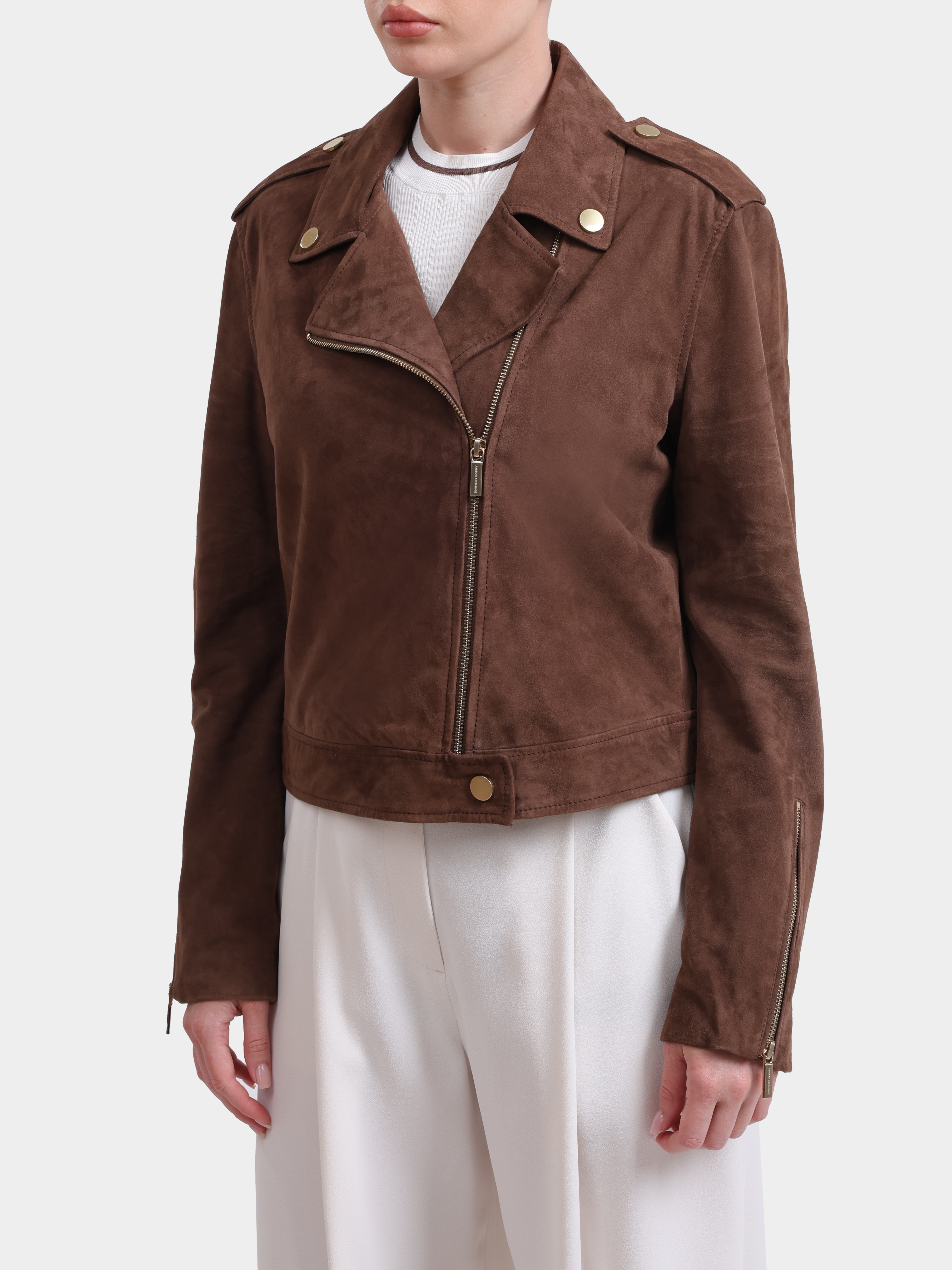 Куртка Armani Exchange XW001924 AF21549 U6136 замшевая женская — купить в интернет-магазине Verdistore