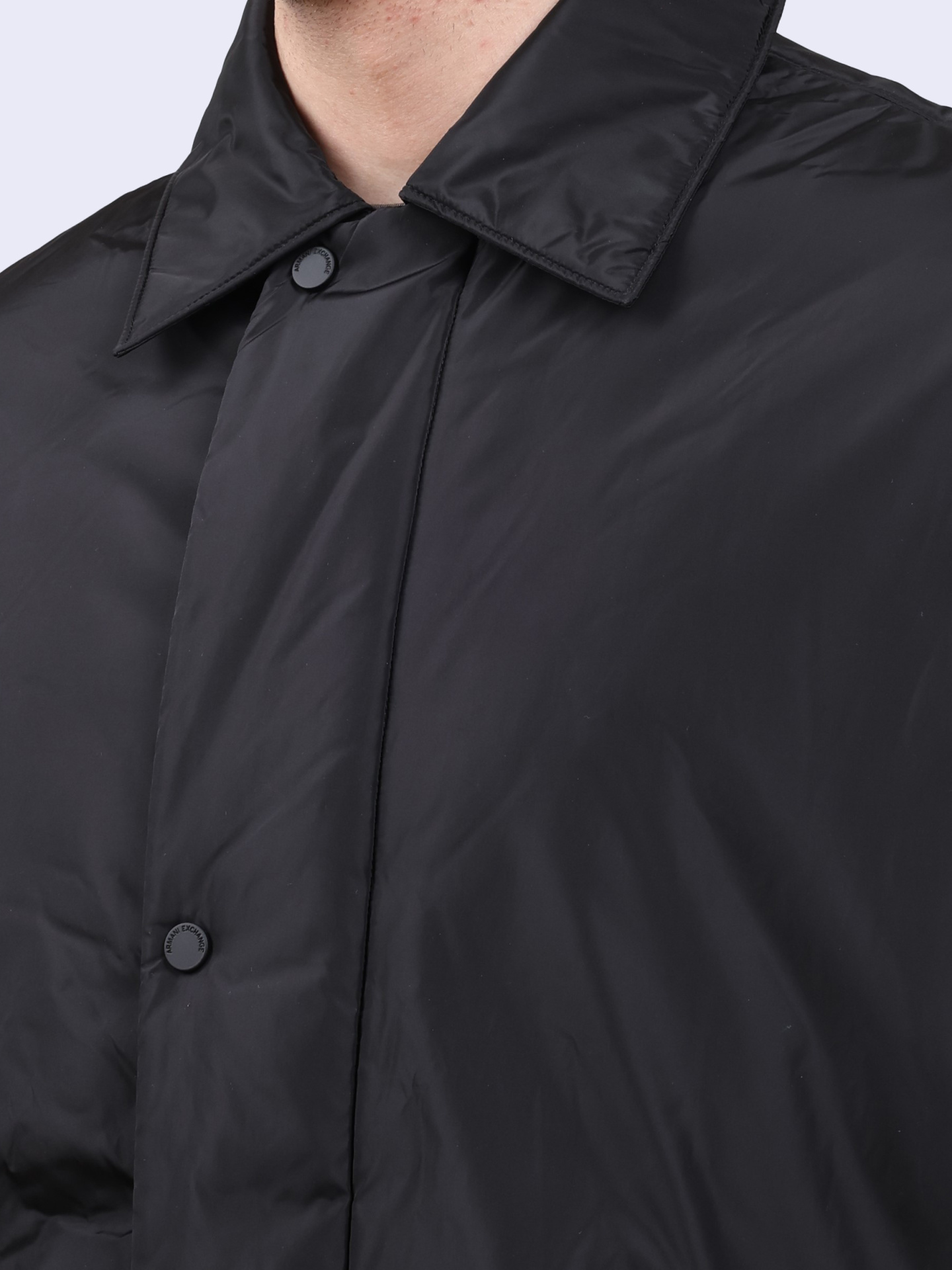 Куртка Armani Exchange 6DZL03 ZN4XZ 1200 черная мужская удлиненная — купить в интернет-магазине Verdistore