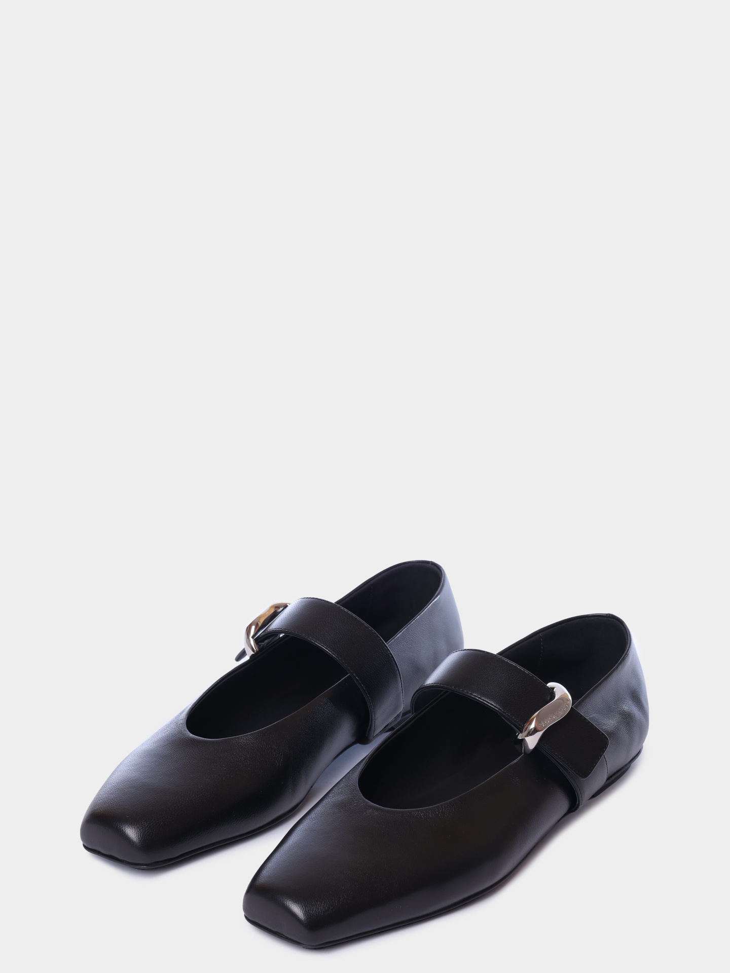 Балетки Emporio Armani EW004448 AF14915 UC001 кожаные женские с квадратным мысом — купить в интернет-магазине Verdistore