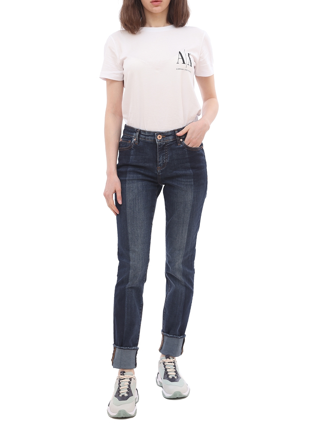 Джинсы Armani Exchange 3GYJ01 комбинированные женские — купить в интернет-магазине Verdistore