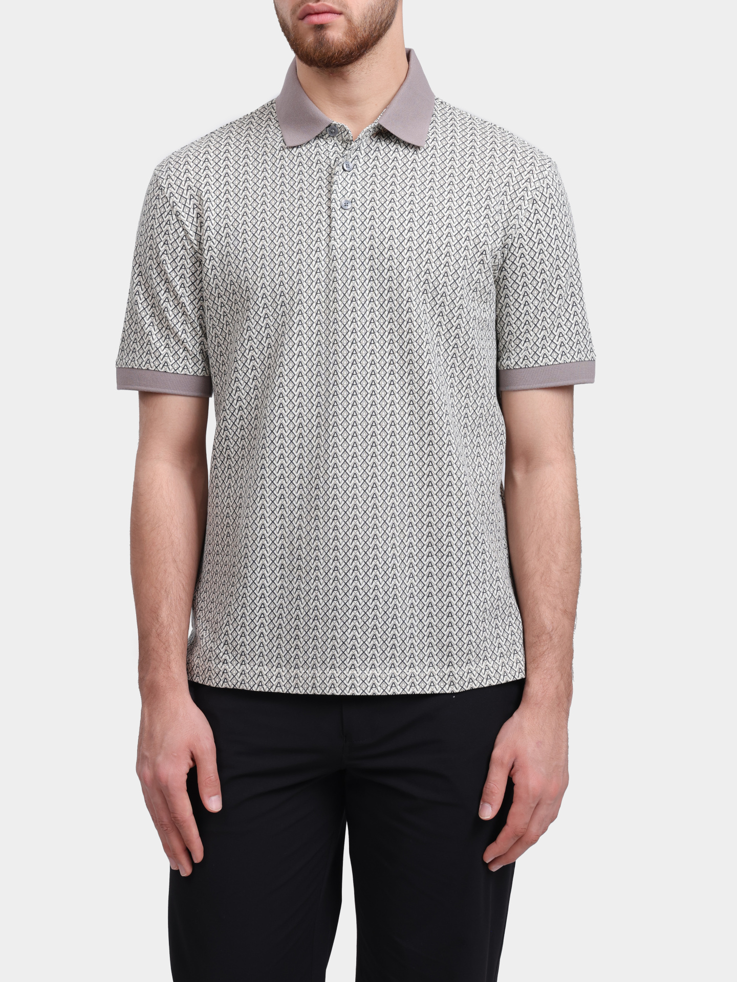 Поло Armani Exchange XM002015 AF10366 F0143 хлопковое мужское с принтом — купить в интернет-магазине Verdistore