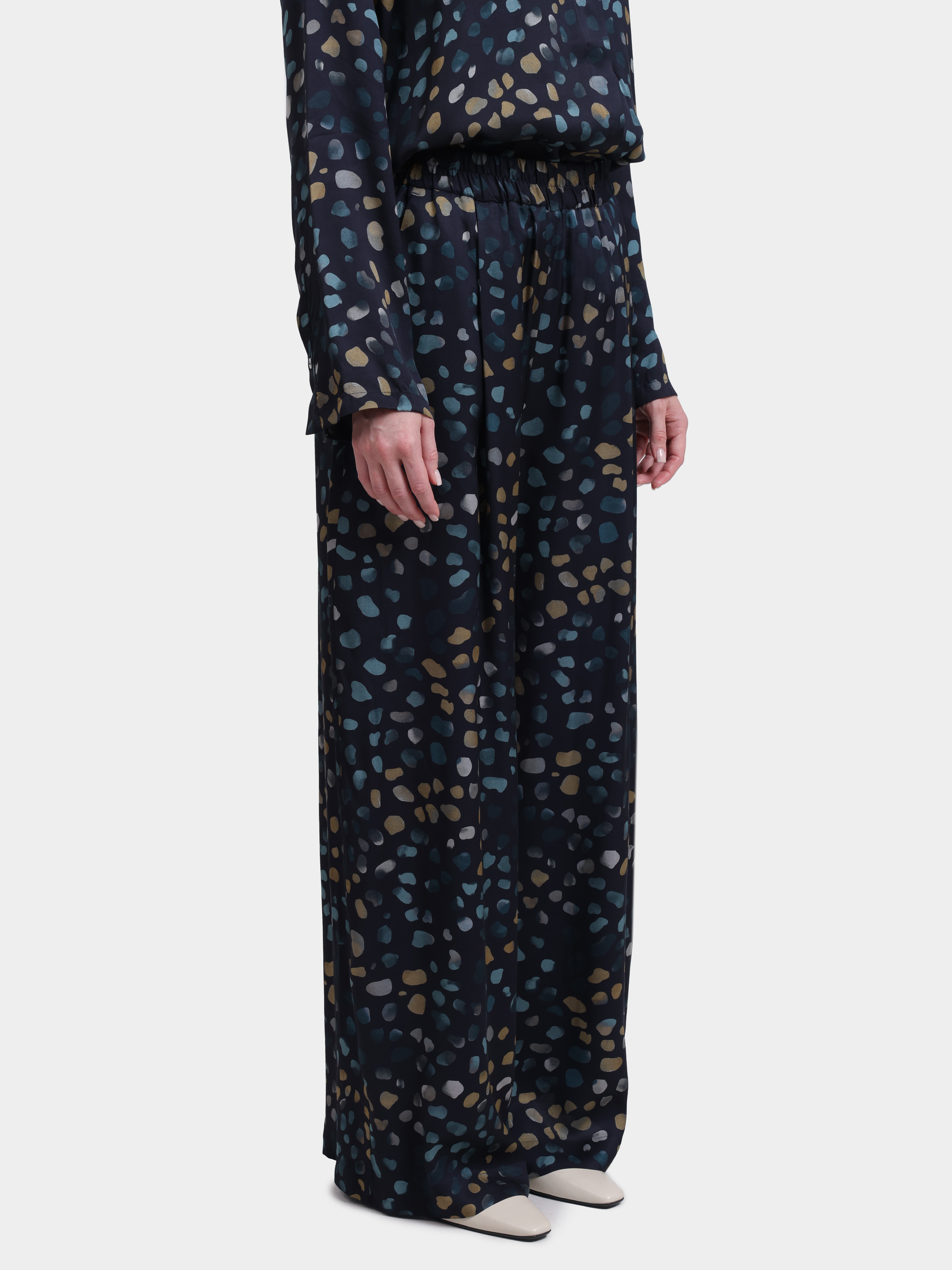 Брюки MARELLA MLLFASTOSO 001 синие женские из вискозы — купить в интернет-магазине Verdistore