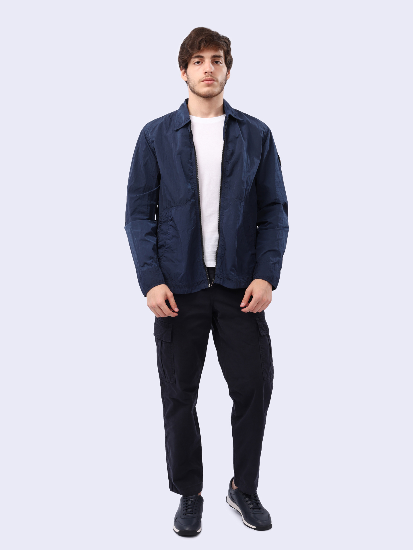 Брюки Boss 50519573 404 темно-синие мужские с накладными карманами — купить в интернет-магазине Verdistore