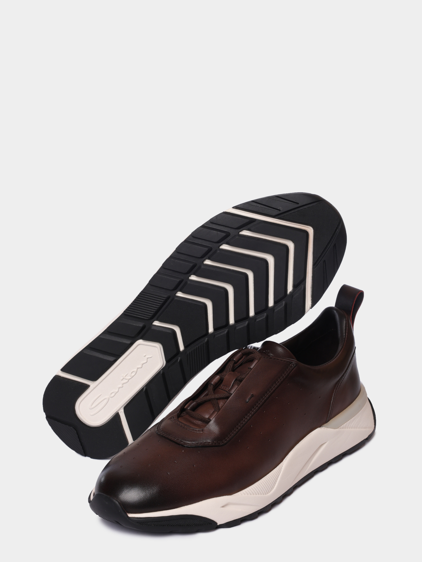 Кроссовки Santoni MBIG22027BINTGONT50 кожаные мужские — купить в интернет-магазине Verdistore