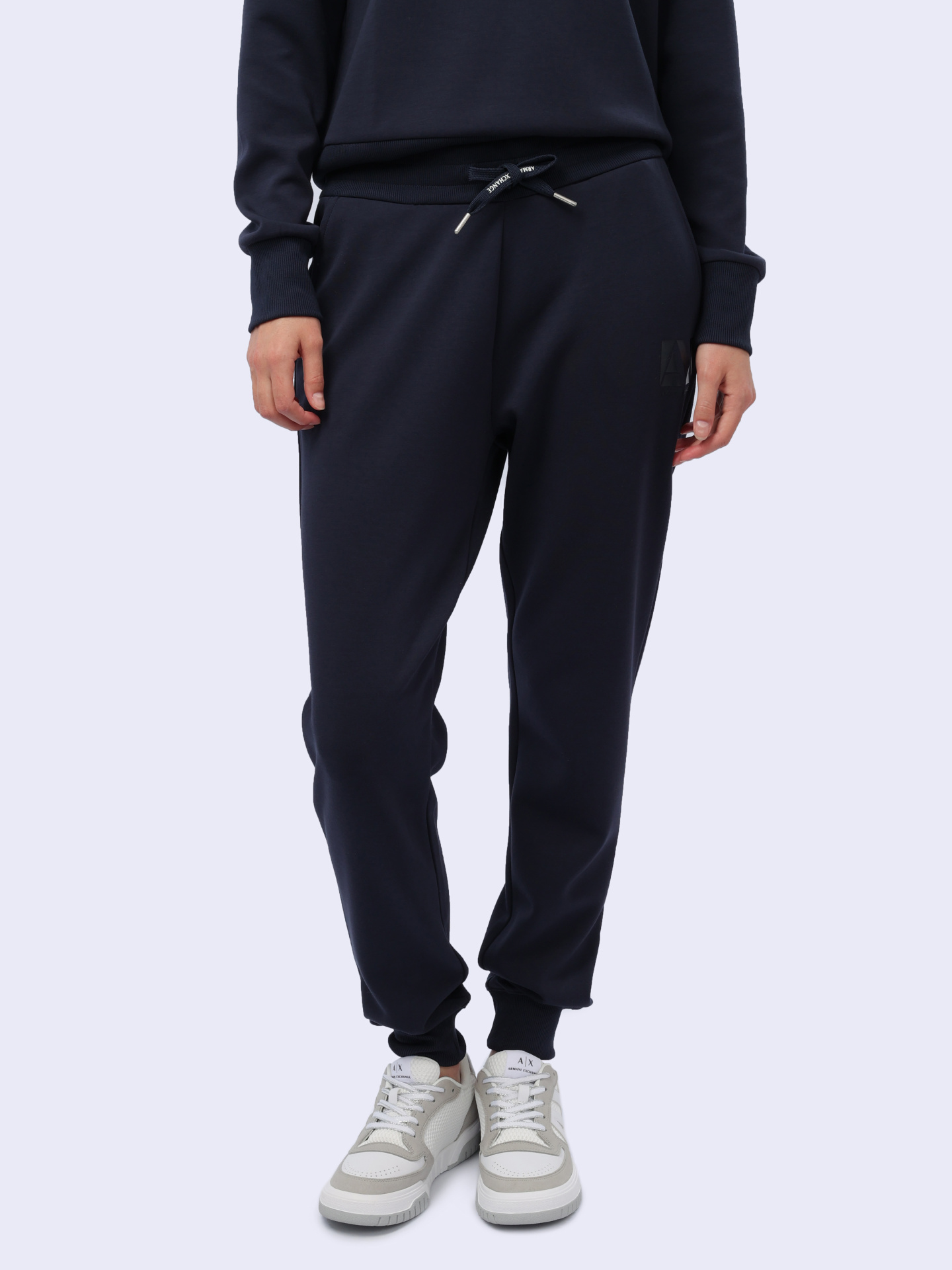 Брюки спортивные Armani Exchange 3DYP79 YJEPZ 1593 синие женские — купить в интернет-магазине Verdistore