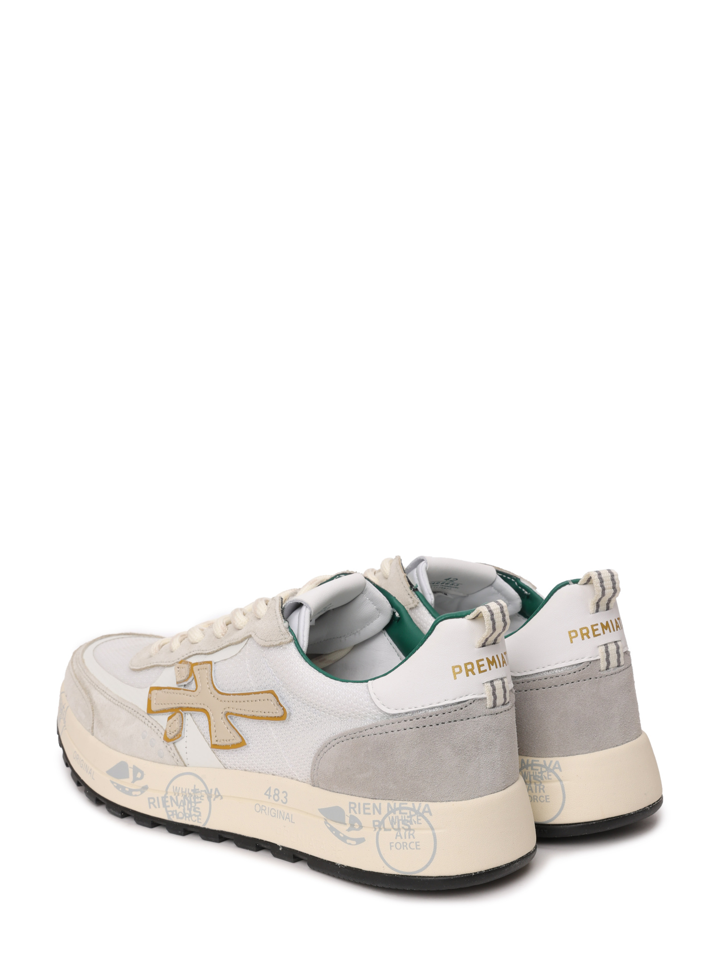 Кеды белые с бежевыми вставками по бокам — купить в интернет-магазине Verdistore