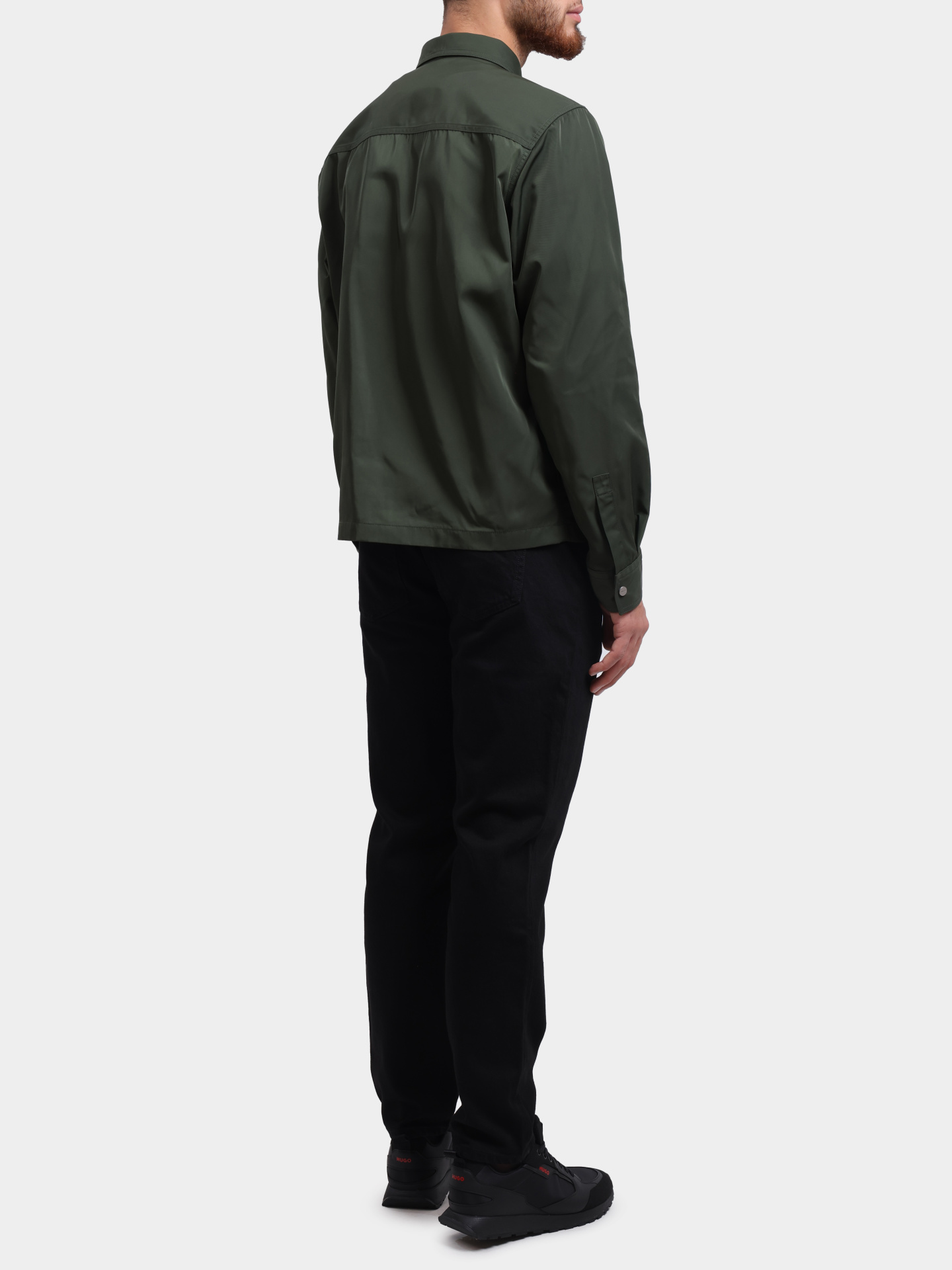 Куртка-рубашка Hugo 50545327 309 зеленая мужская — купить в интернет-магазине Verdistore