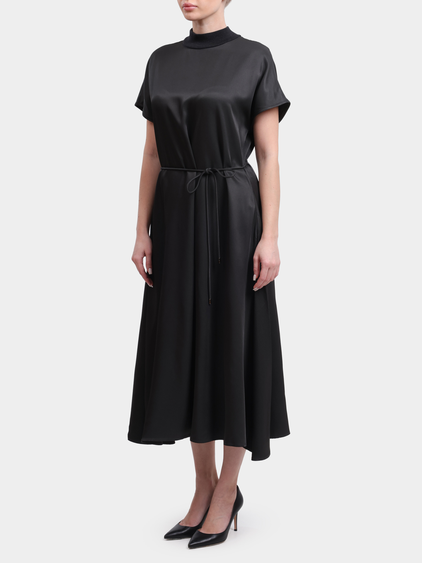 Платье S02122D00A 2245A 73A черное женское с поясом — купить в интернет-магазине Verdistore